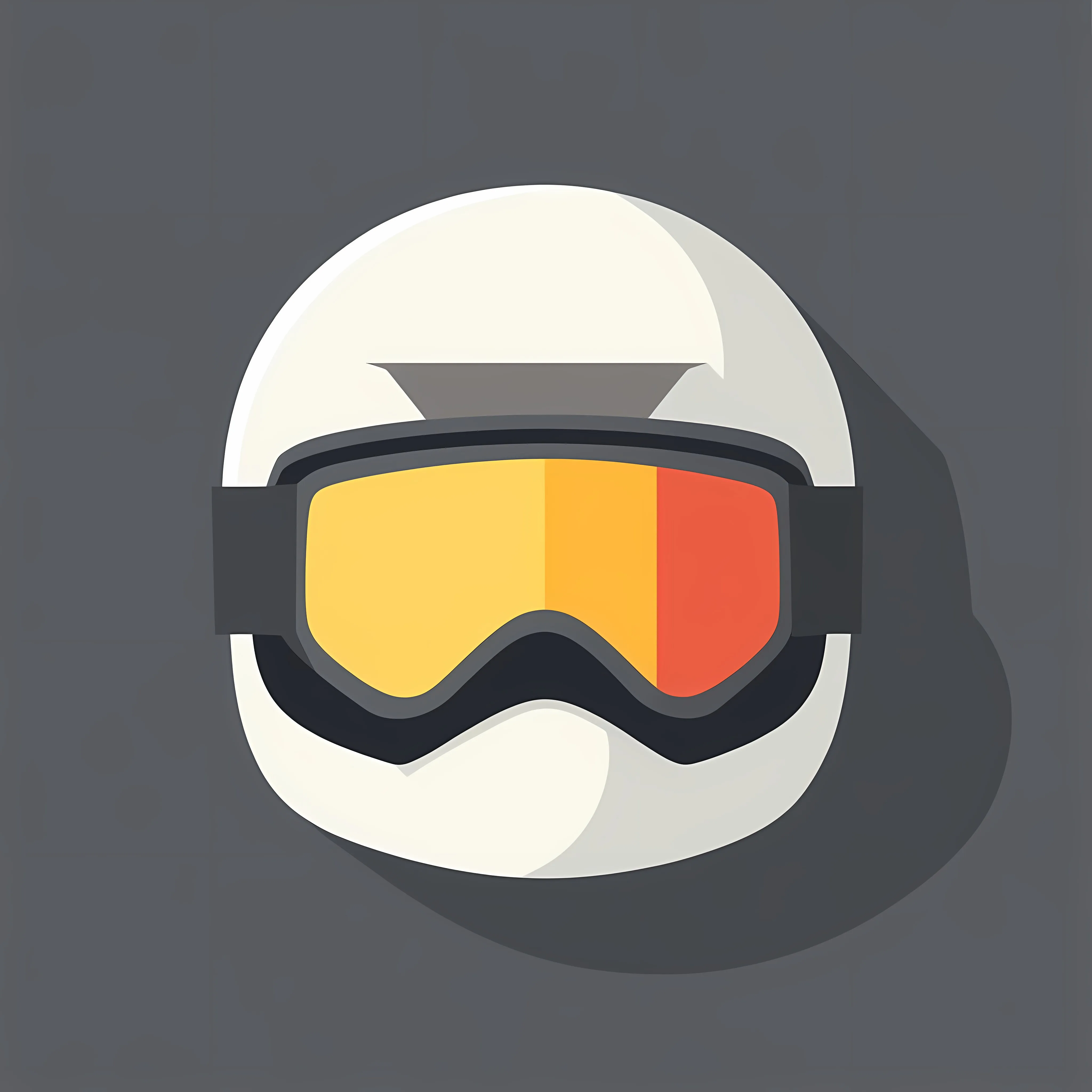 Snowboard Helmet Flat Icon on Grey Background – free snowboarding image from Dotvec
