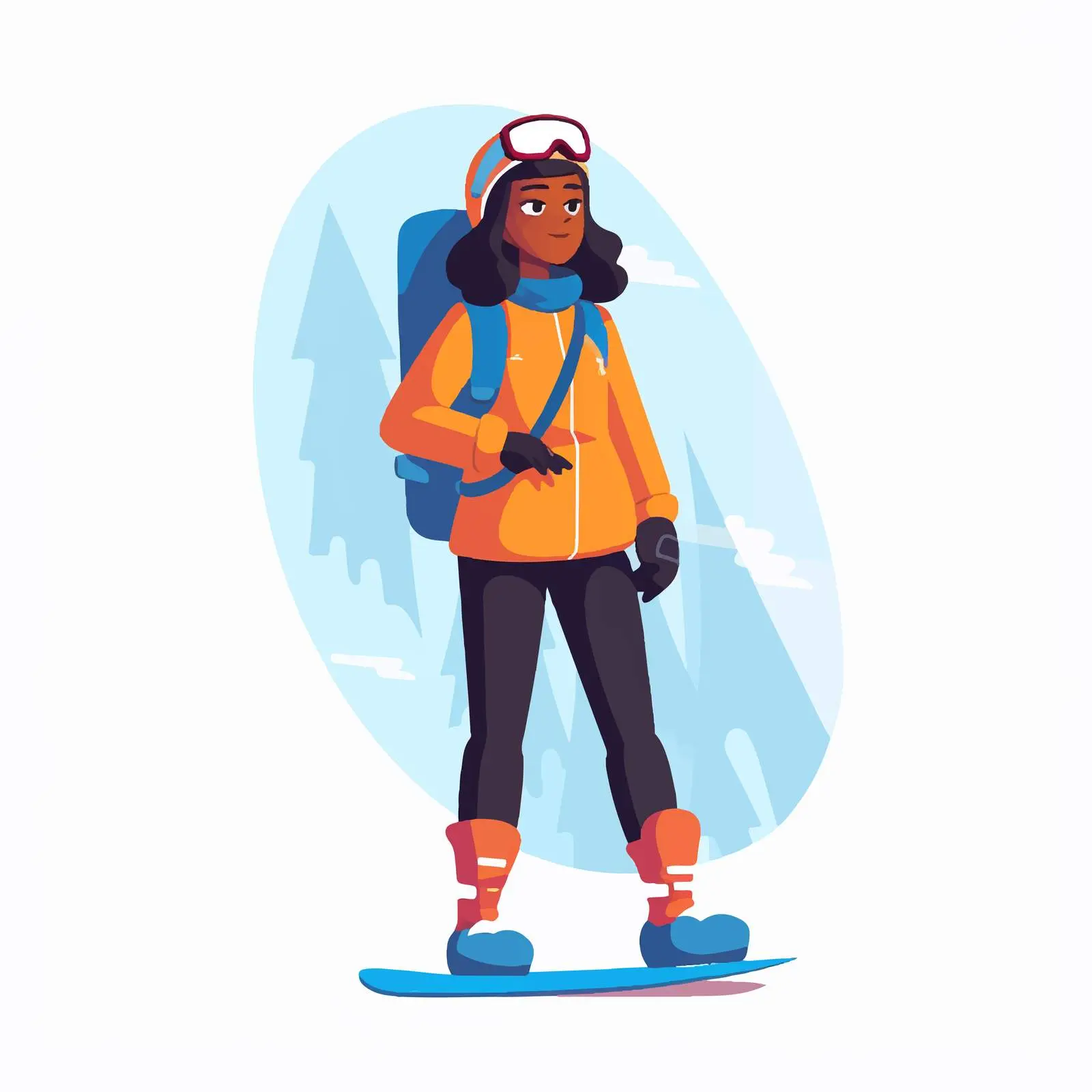 Snowboarder Holding Snowboard in Winter Landscape – free snowboarding image from Dotvec