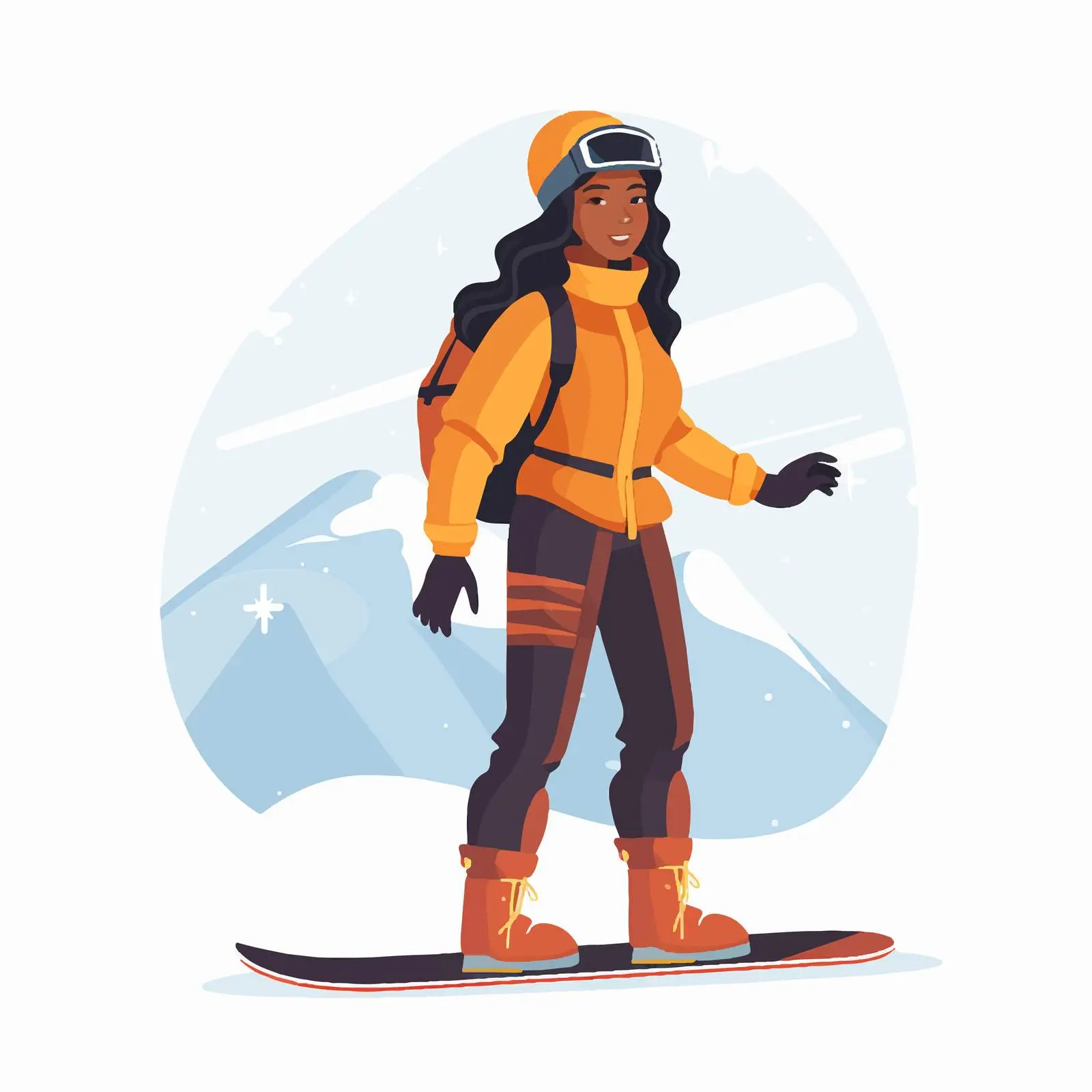 Snowboarder Holding Snowboard in Winter Landscape — free download from Dotvec