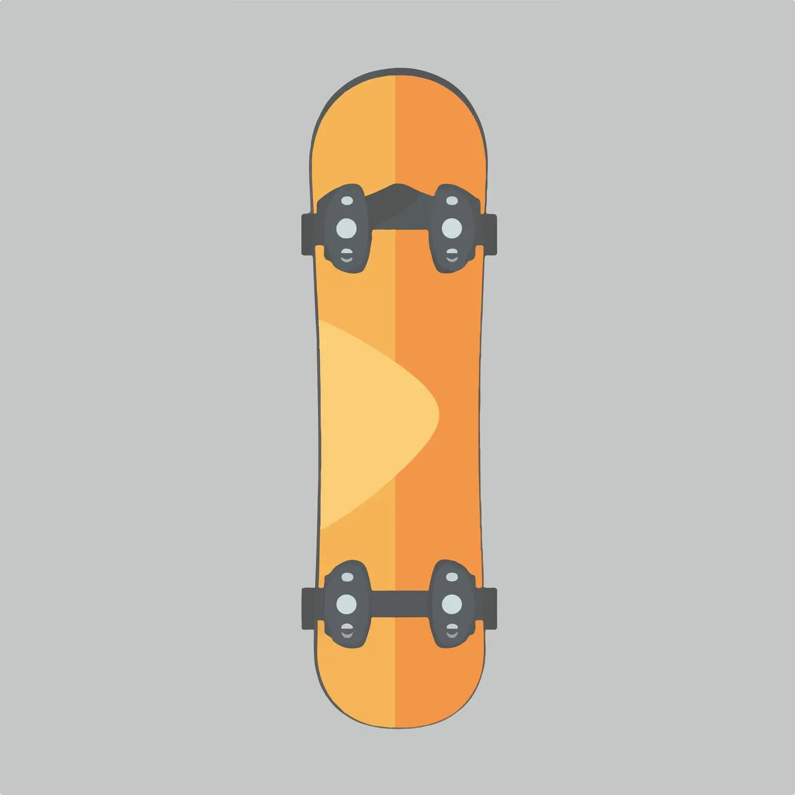 Flat Snowboarding Icon on Grey Background – free snowboarding image from Dotvec