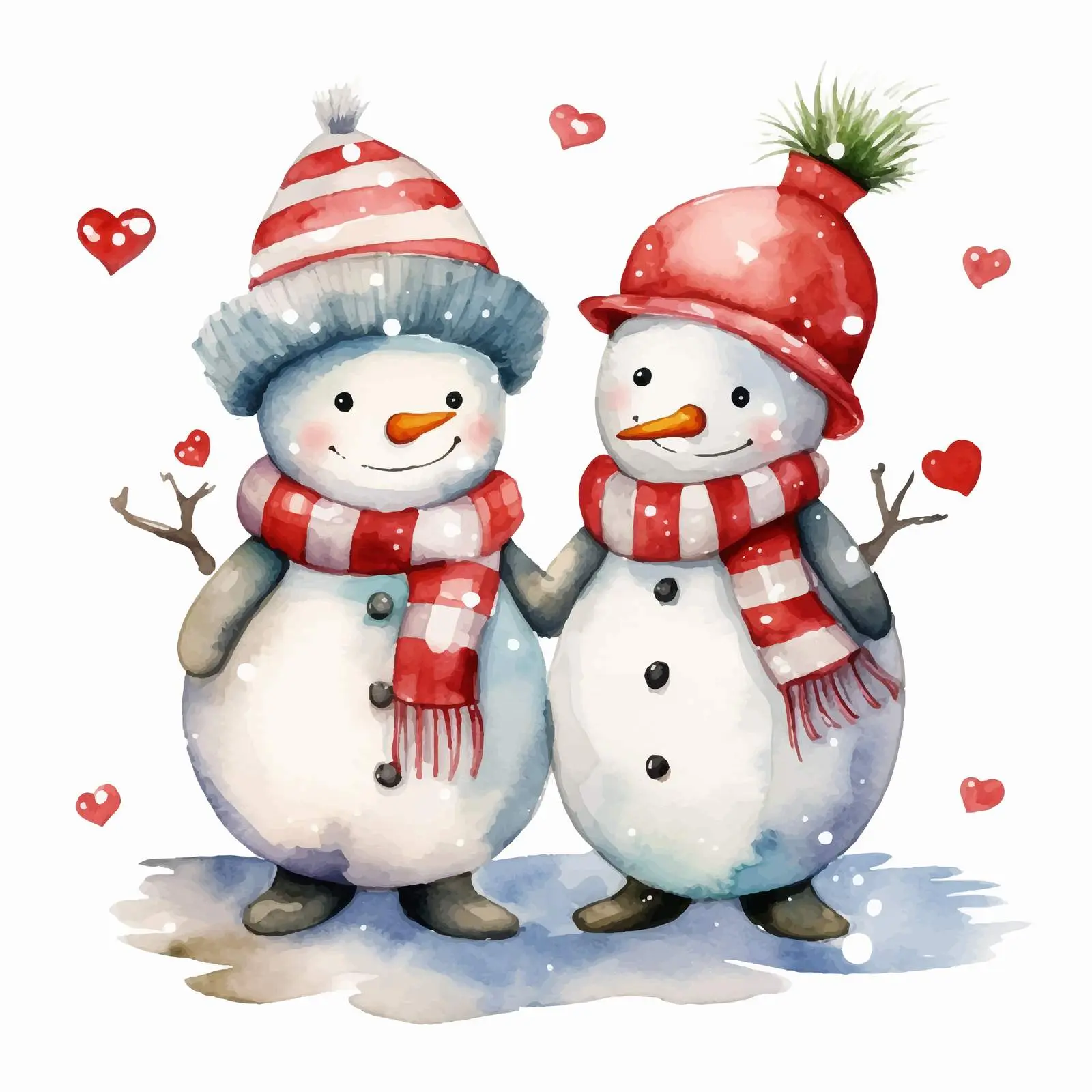 Cute Cartoon Snowmen for Christmas Celebrations — free download from Dotvec
