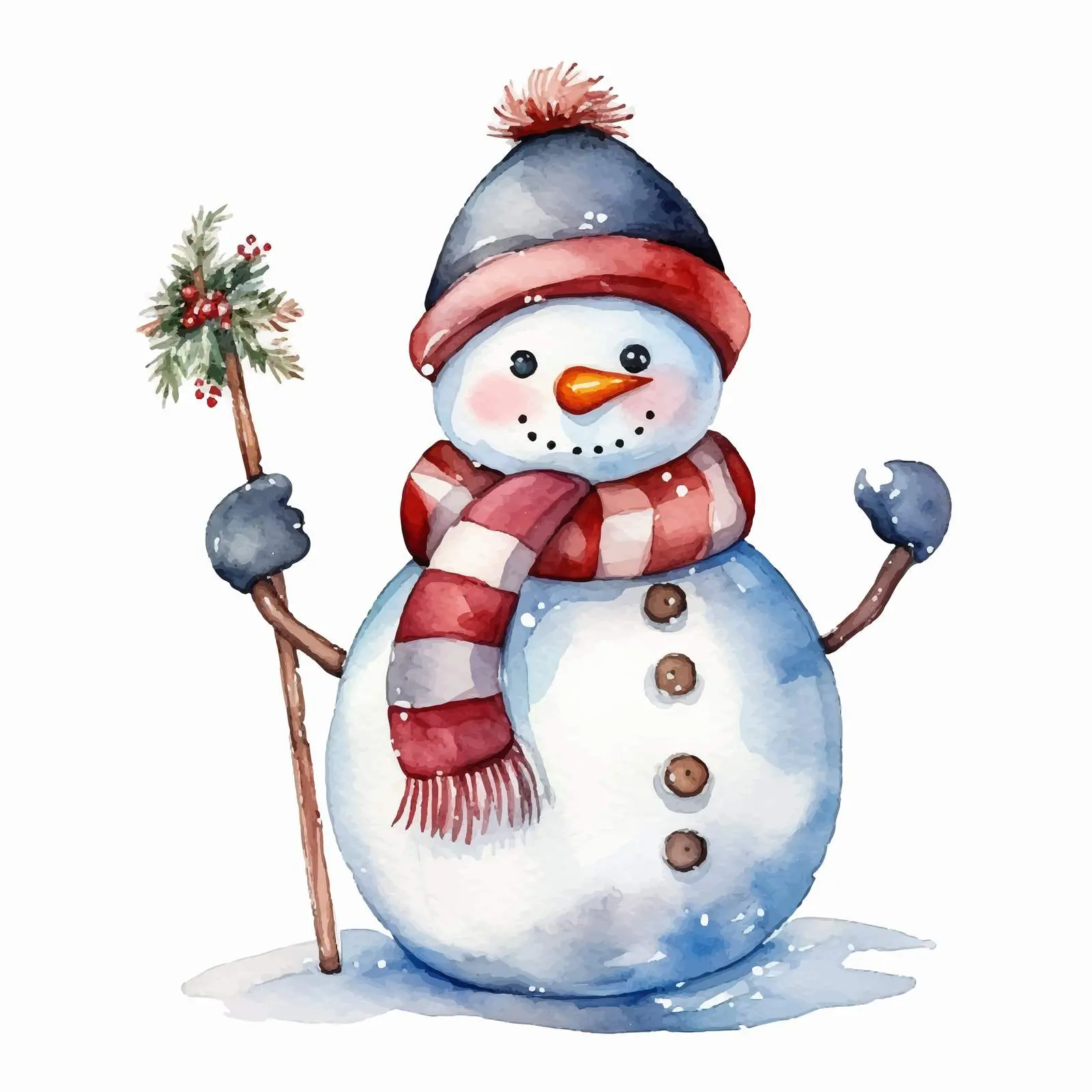 Cute Cartoon Snowmen Christmas Heroes Vector Art — free download from Dotvec