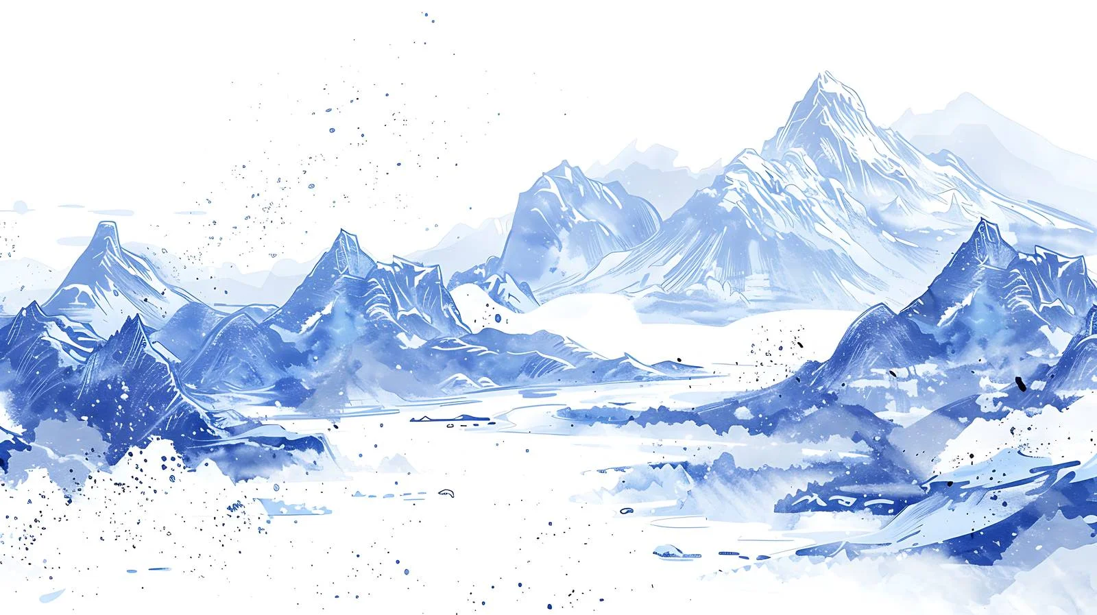 Haizi Mountain Winter Sketch — free download from Dotvec