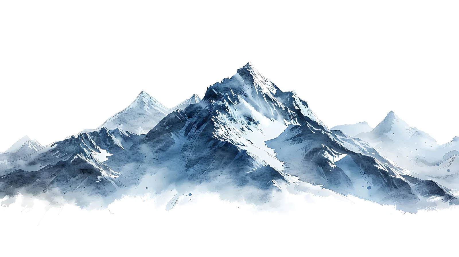 Haizi Mountain Sketch in Snowy Scenery — free download from Dotvec