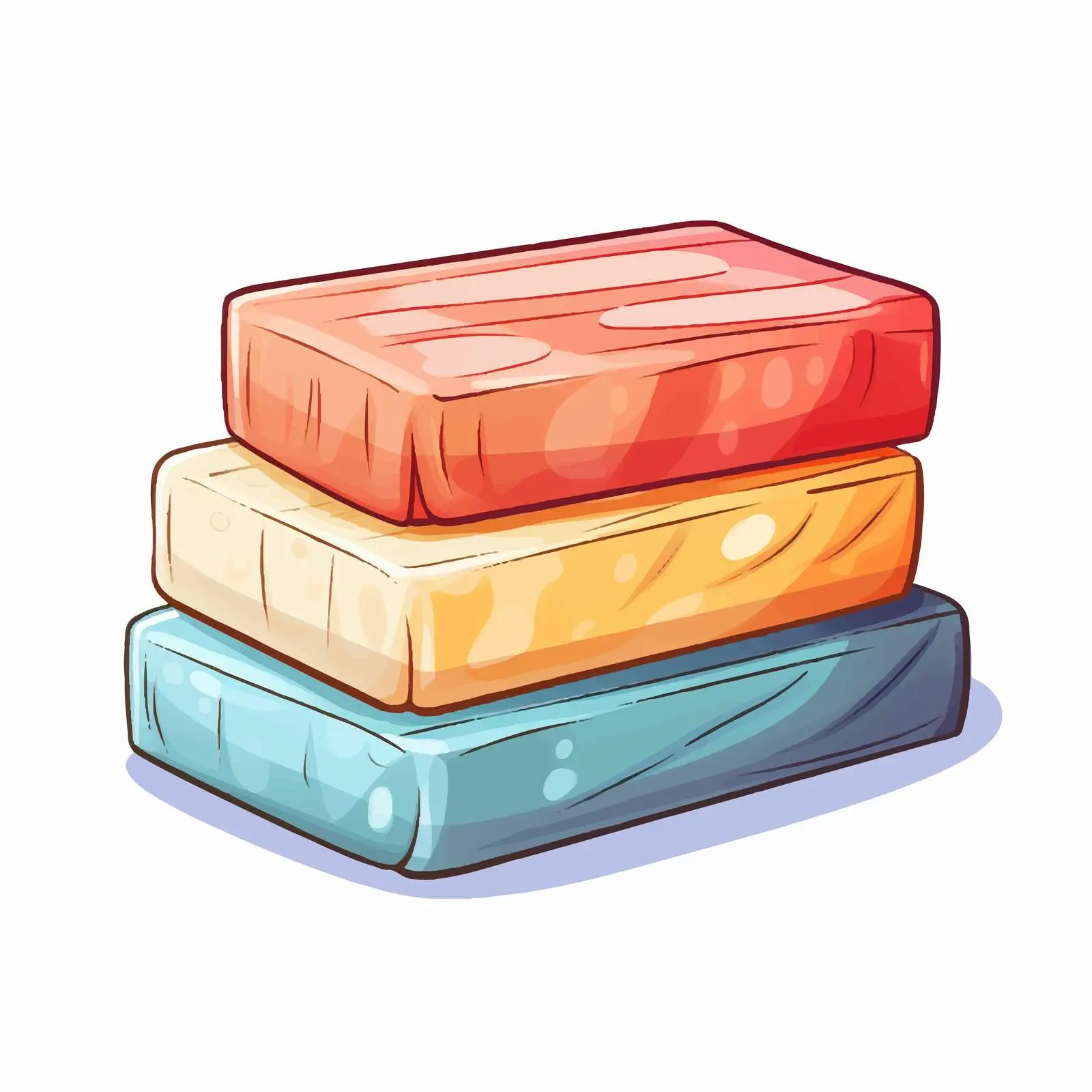 Cartoon Line Art Soap Vector Illustration — free download from Dotvec