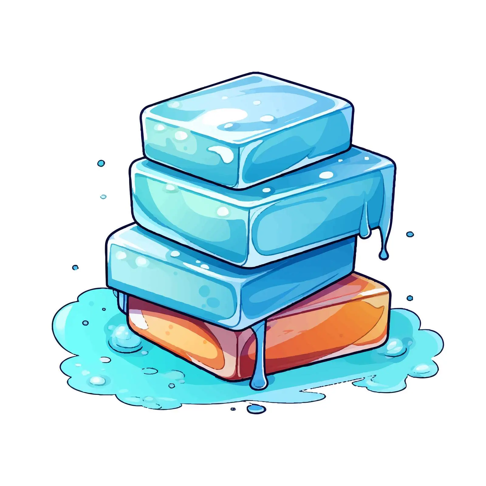 Cartoon Soap Line Vector Illustration — free download from Dotvec