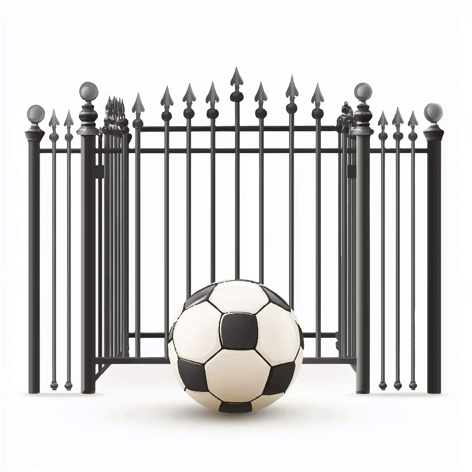 Soccer Ball and Gate Vector Illustration — free download from Dotvec
