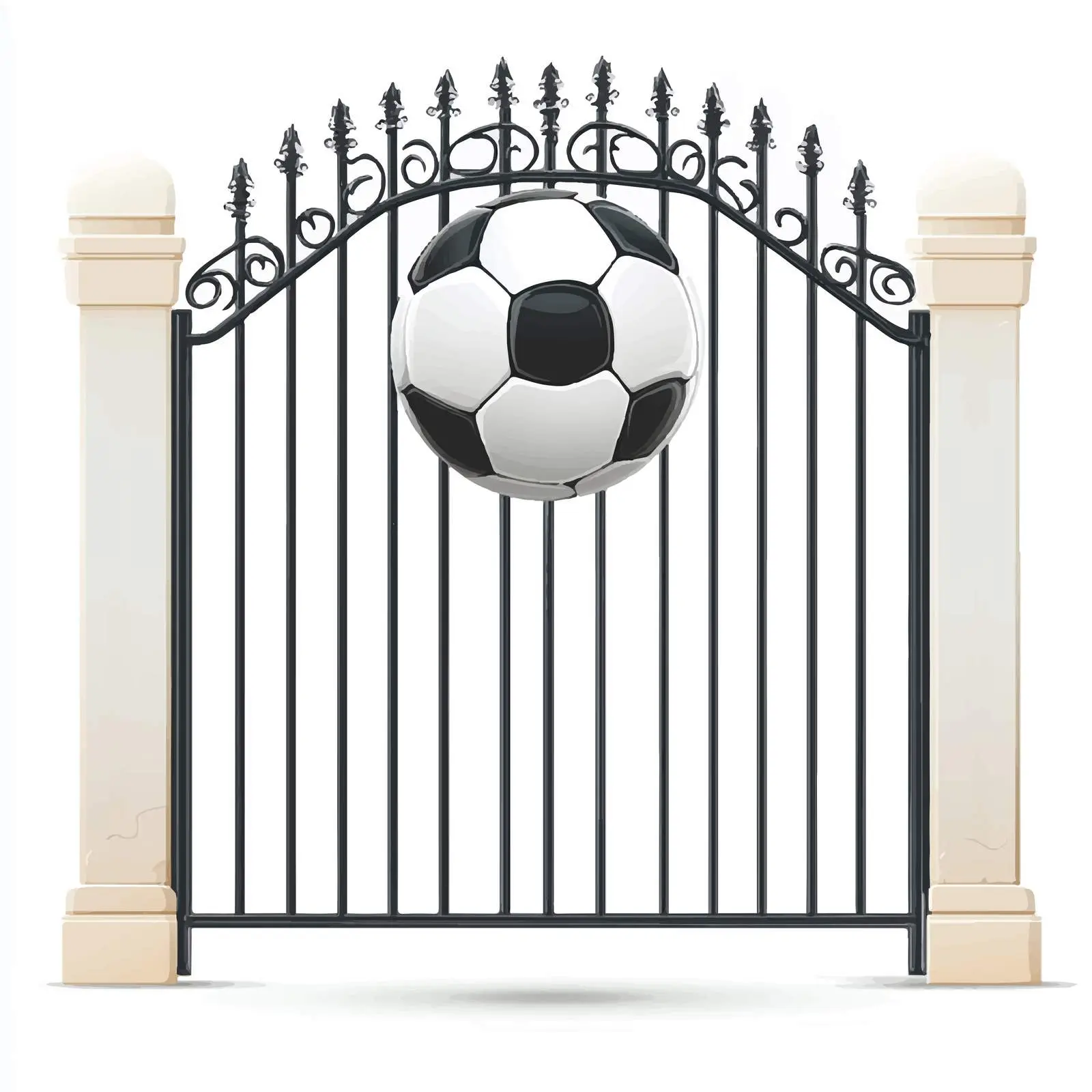 Isolated Soccer Ball and Goal Vector Image — free download from Dotvec