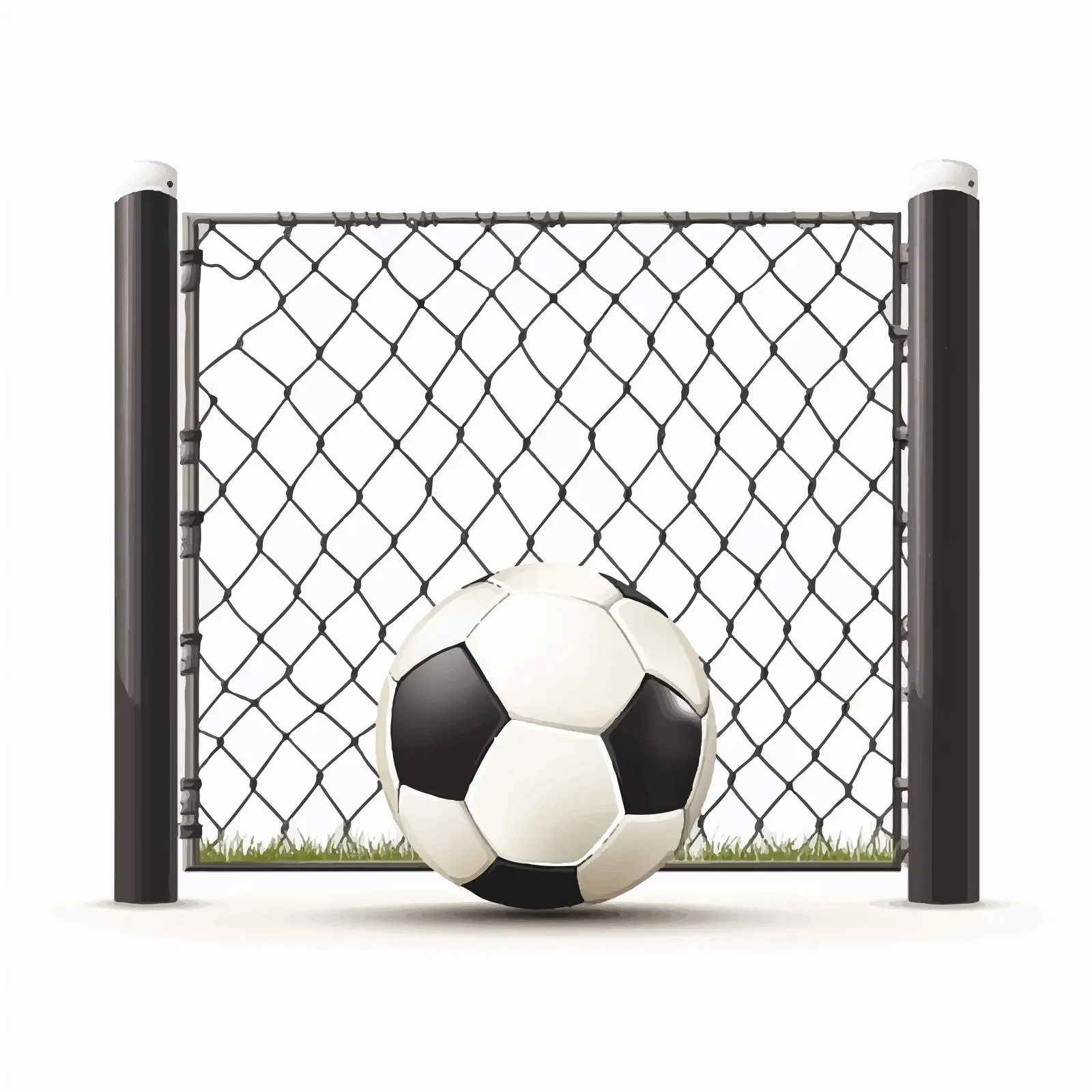 Soccer Ball and Goalpost Vector Illustration — free download from Dotvec