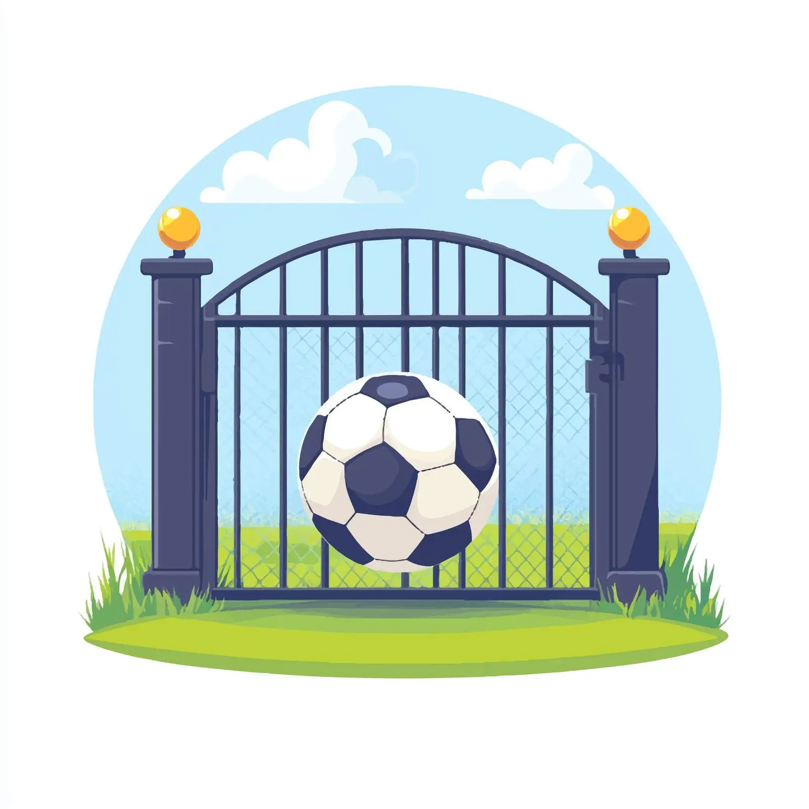 Vector Soccer Ball and Goal Illustration — free download from Dotvec