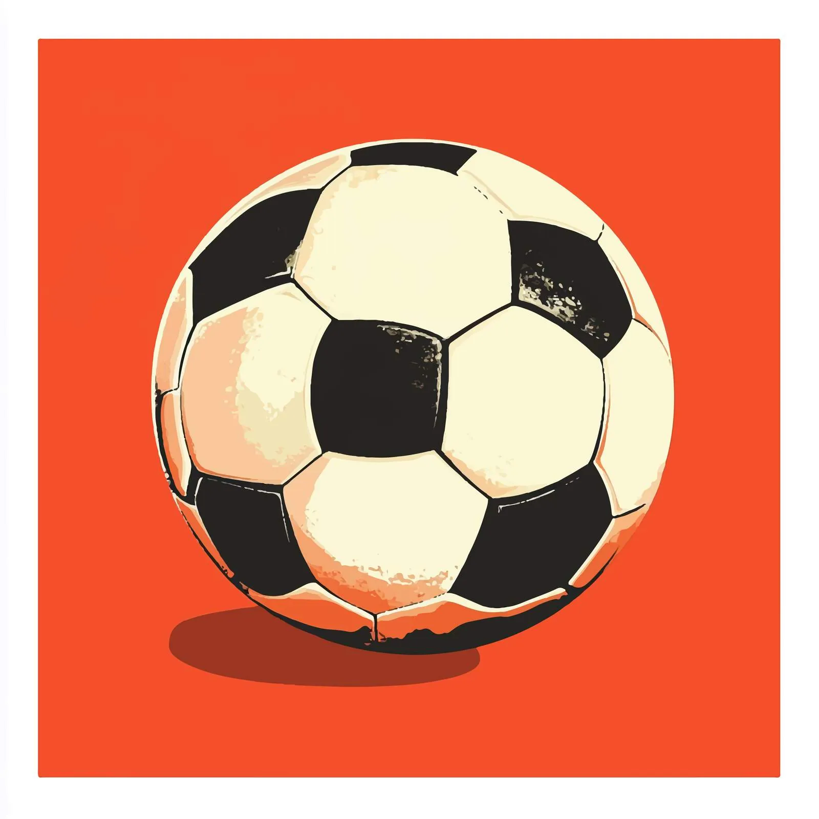 Soccer Ball Flat Vector Illustration in Frame – free recreational sports image from Dotvec