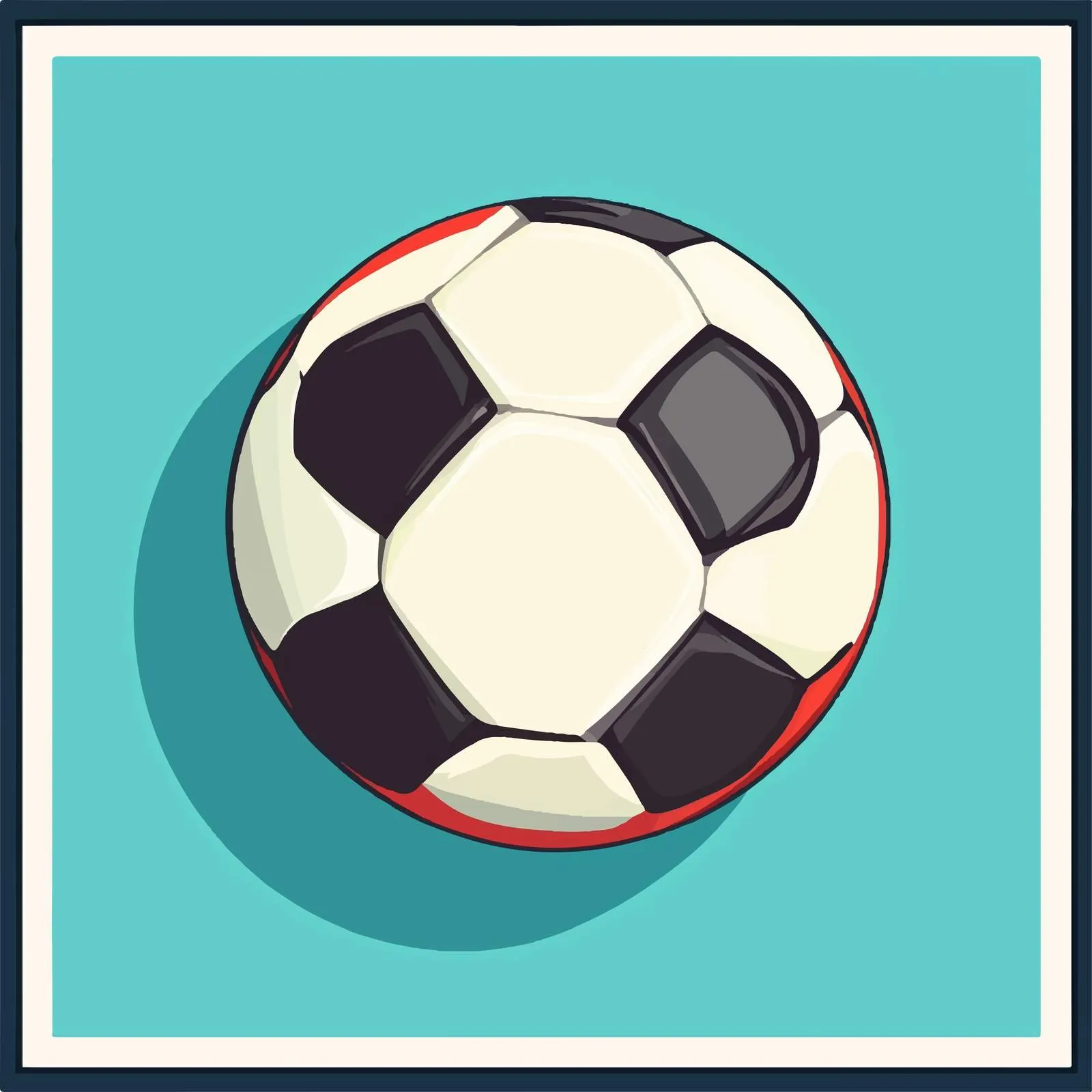 Flat Vector Illustration of Soccer Ball Equipment – free ball design image from Dotvec