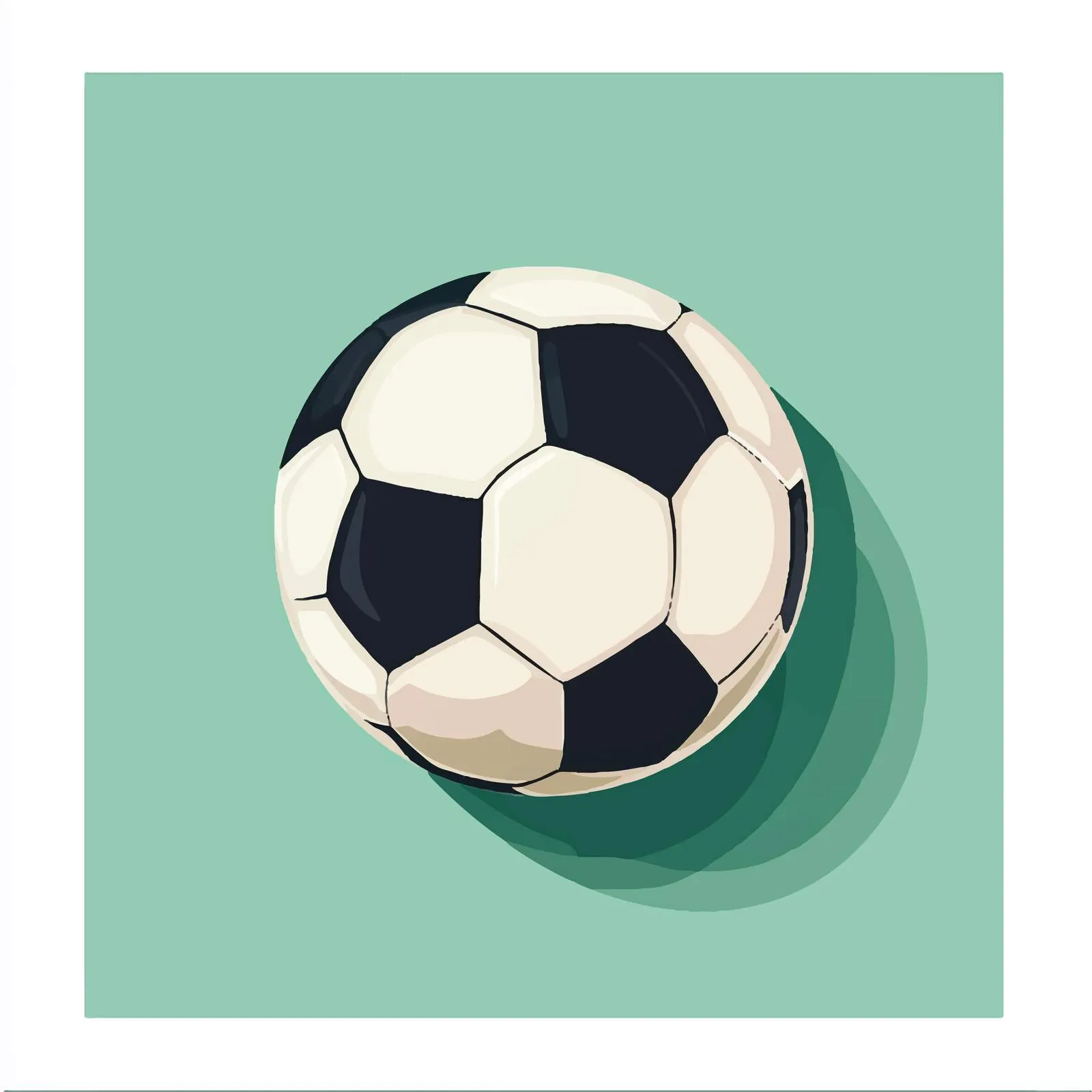 Flat Vector Illustration of Soccer Ball Equipment – free ball design image from Dotvec