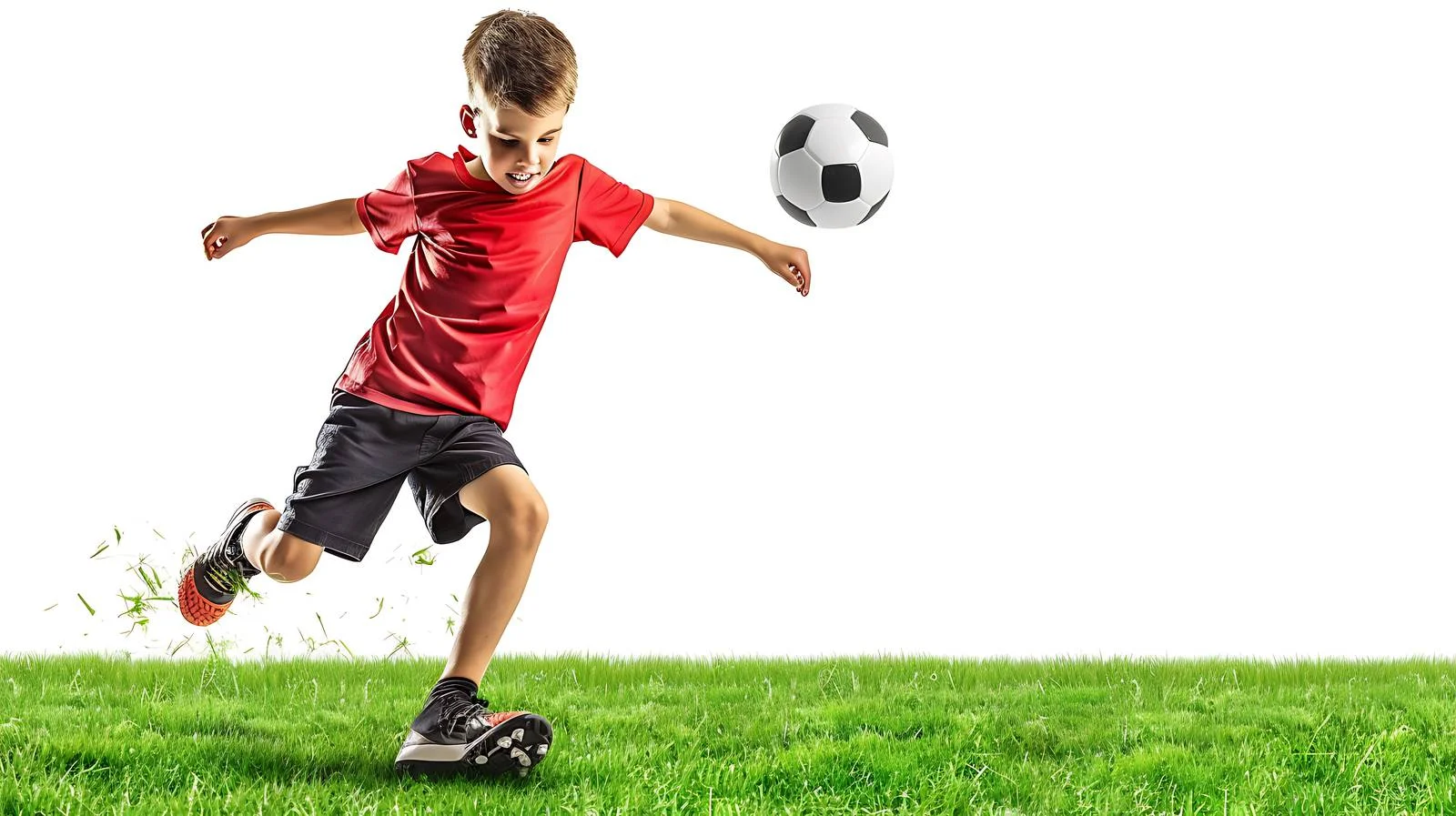 Soccer Boy Throwing Ball Isolated — free download from Dotvec