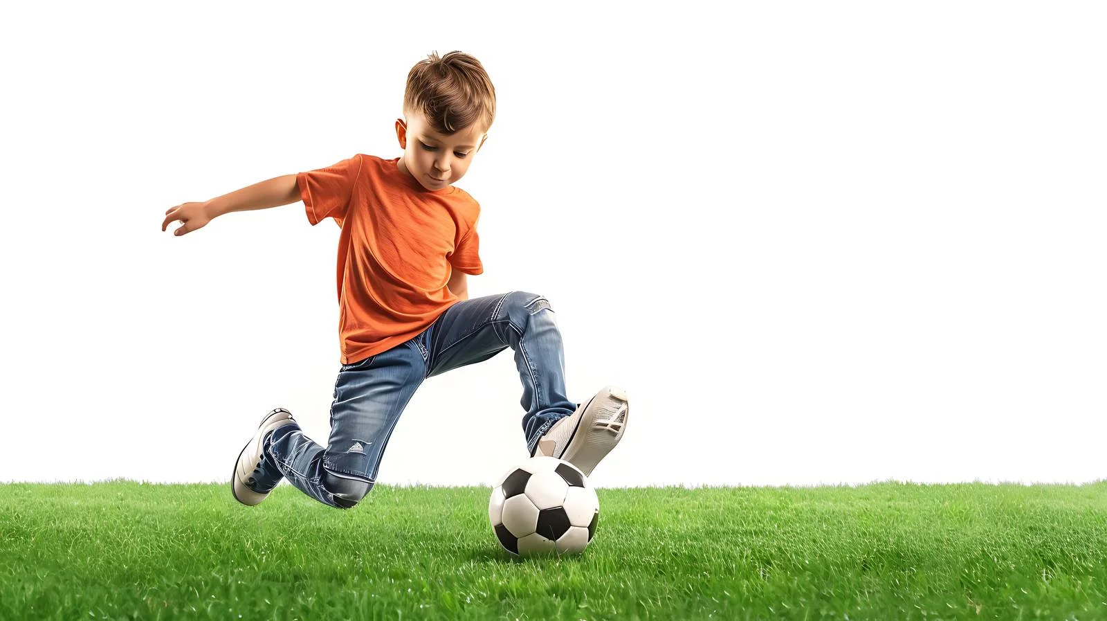 Young Soccer Player Throwing Ball — free download from Dotvec