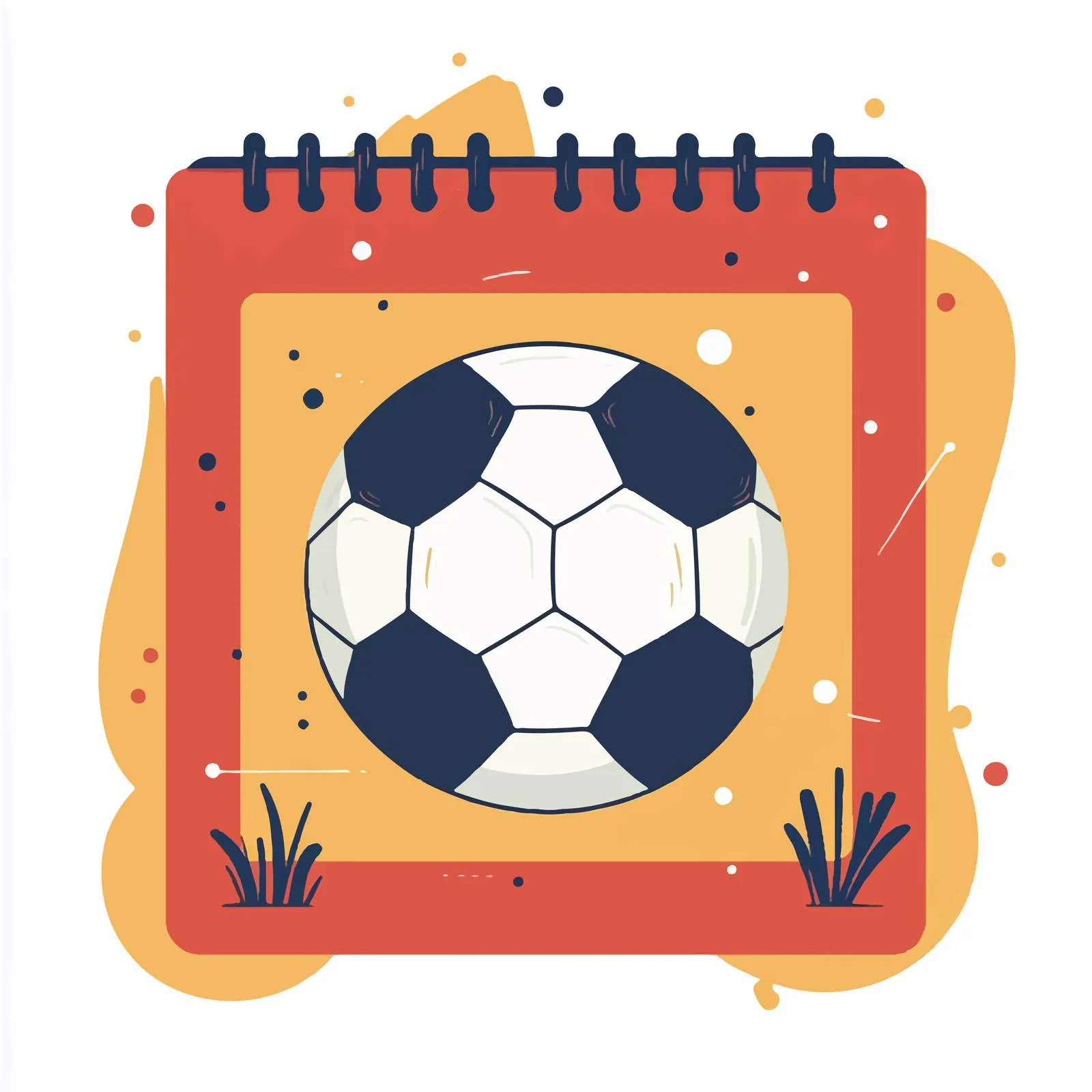 Soccer Calendar Reminder Vector Illustration — free download from Dotvec