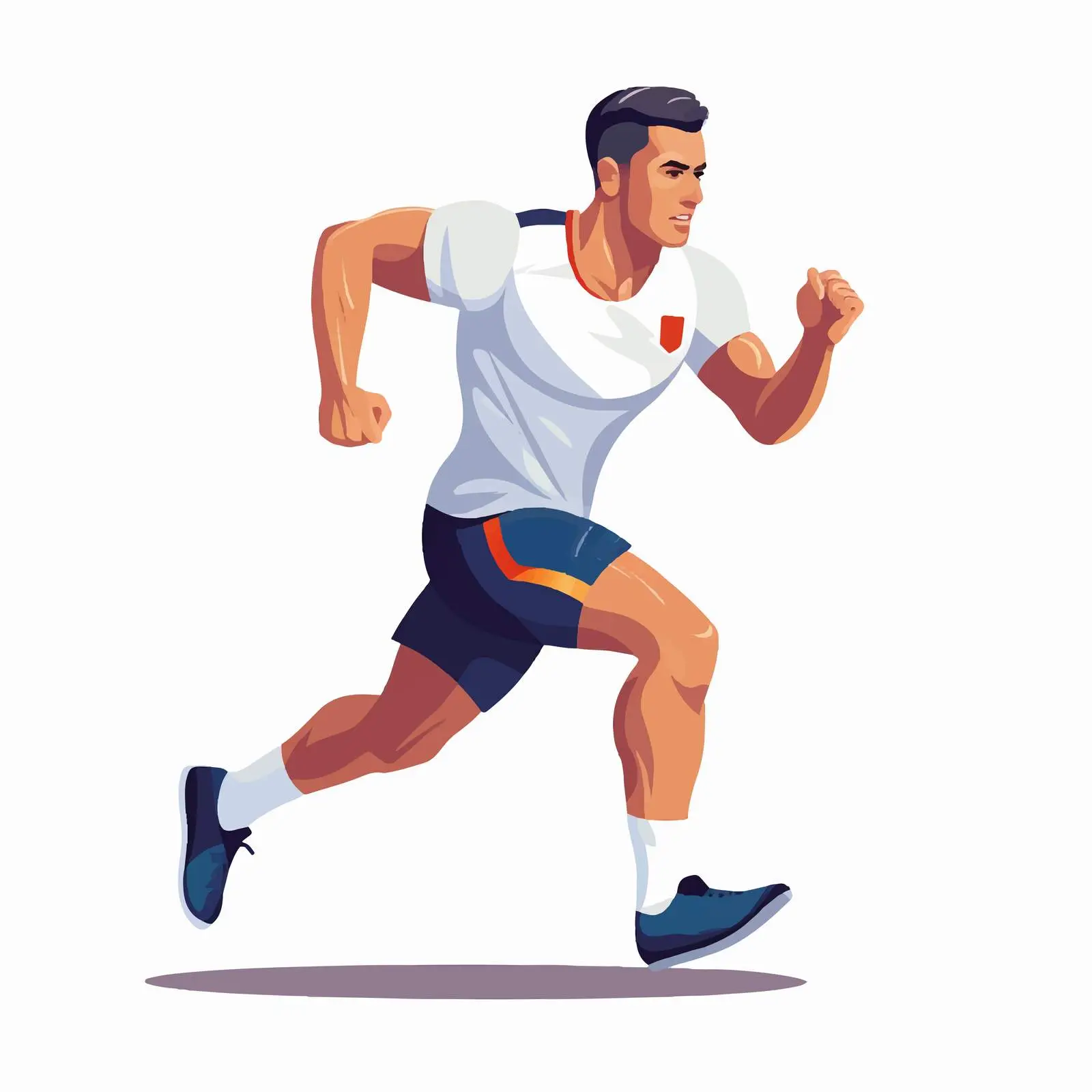 Soccer Player Running with Ball Vector Illustration — free download from Dotvec