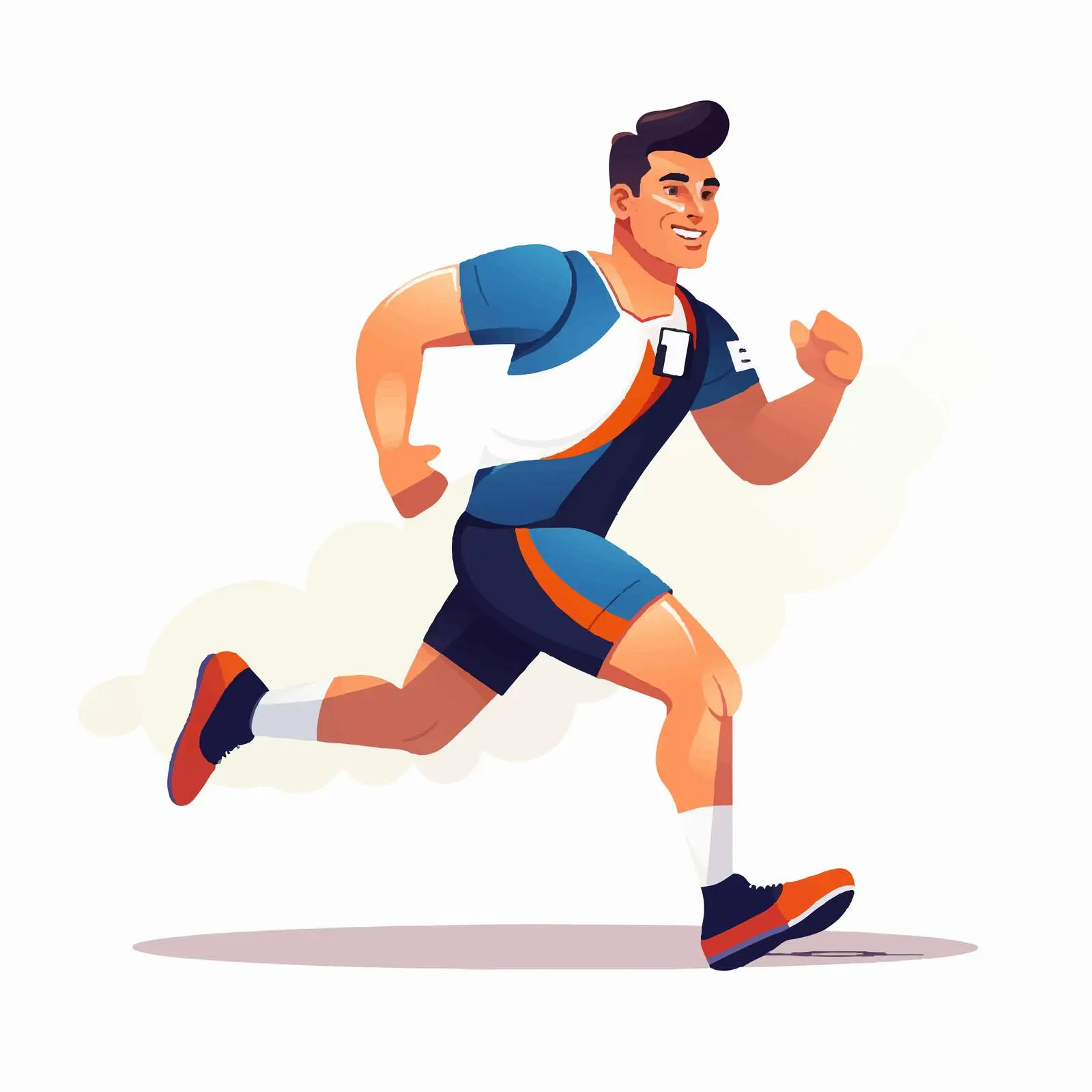 Soccer Player Running with Ball Vector Art — free download from Dotvec
