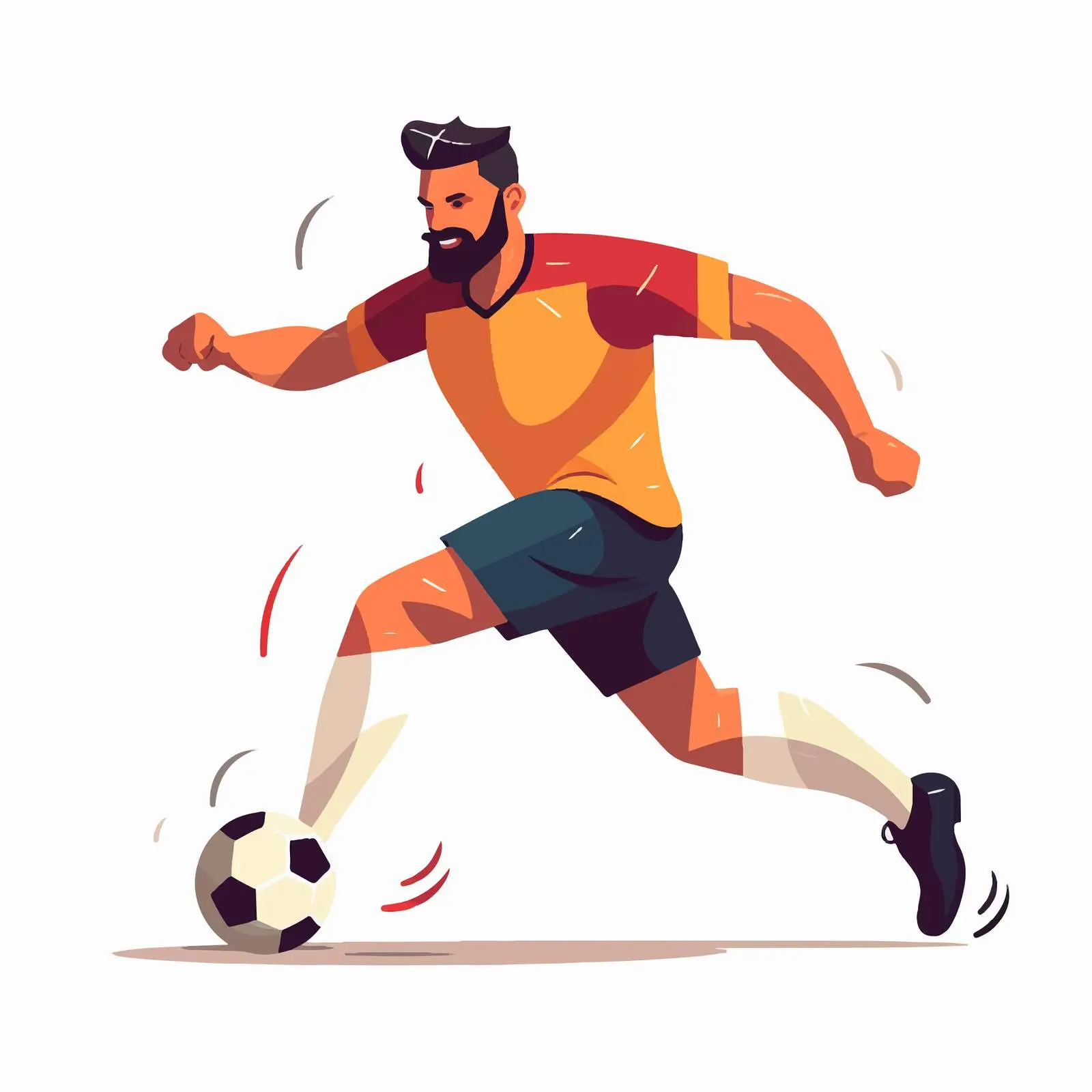 Soccer Player Kicking Ball in Uniform – free tactics image from Dotvec