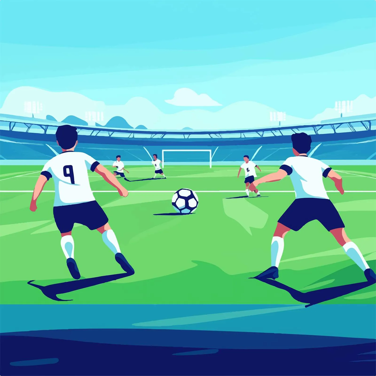 Soccer Players Playing at Stadium – free tactics image from Dotvec