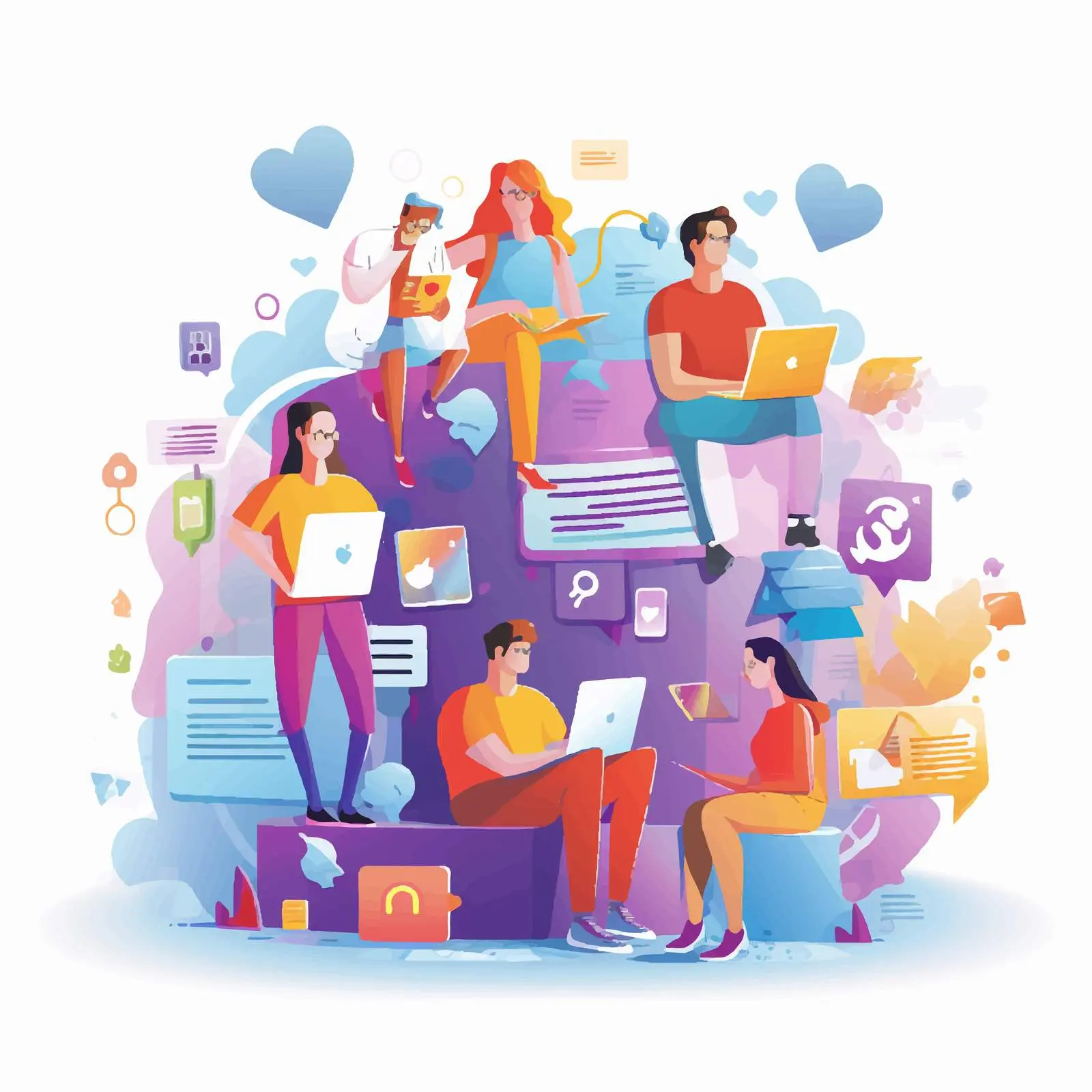 Social Media and Digital Marketing Vector Design – free analytics image from Dotvec