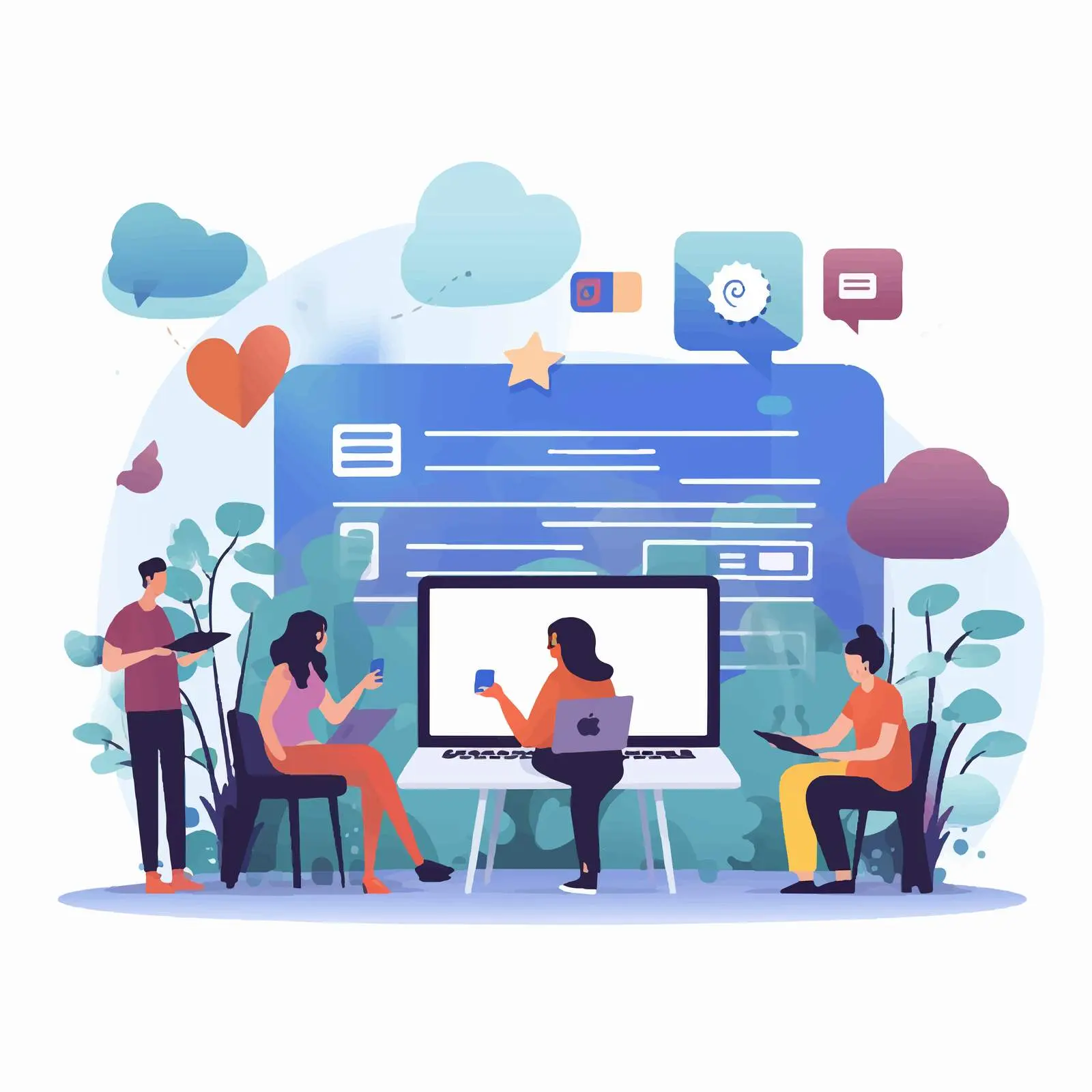 Social Media and Digital Marketing Vector Design — free download from Dotvec