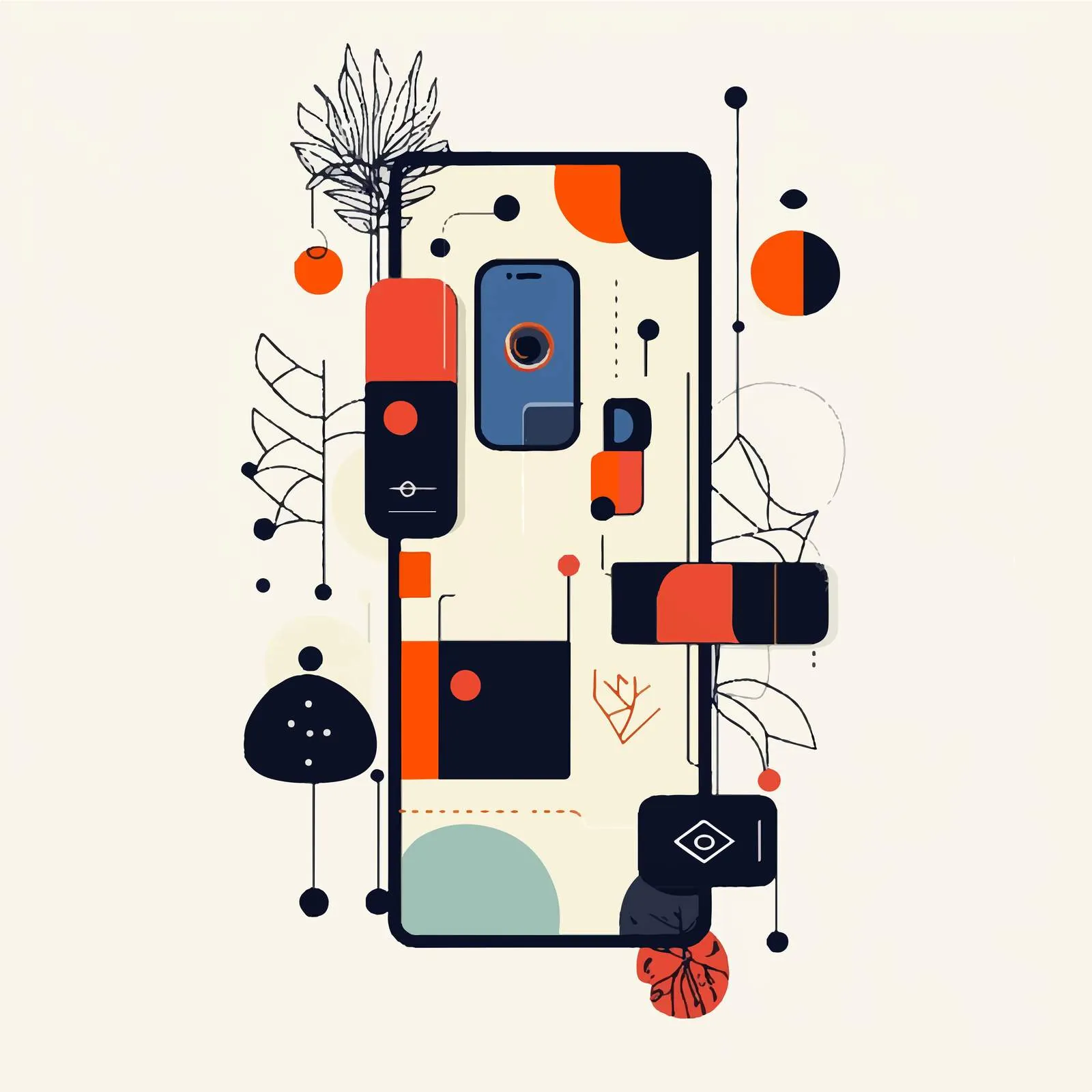 Flat Vector Social Media Design Illustration – free web development image from Dotvec