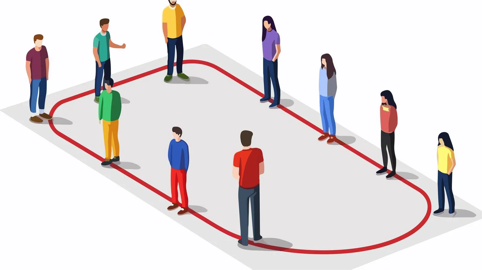 Vector Social Distancing Symbol Ground Placement — free download from Dotvec