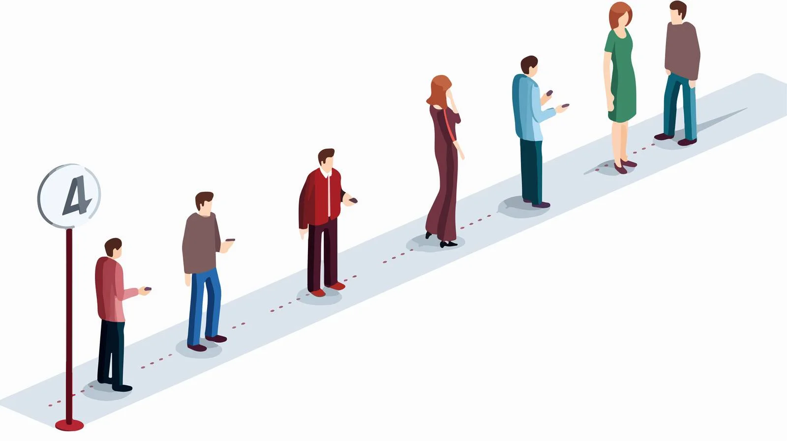 Vector Ground Social Distancing Symbol — free download from Dotvec