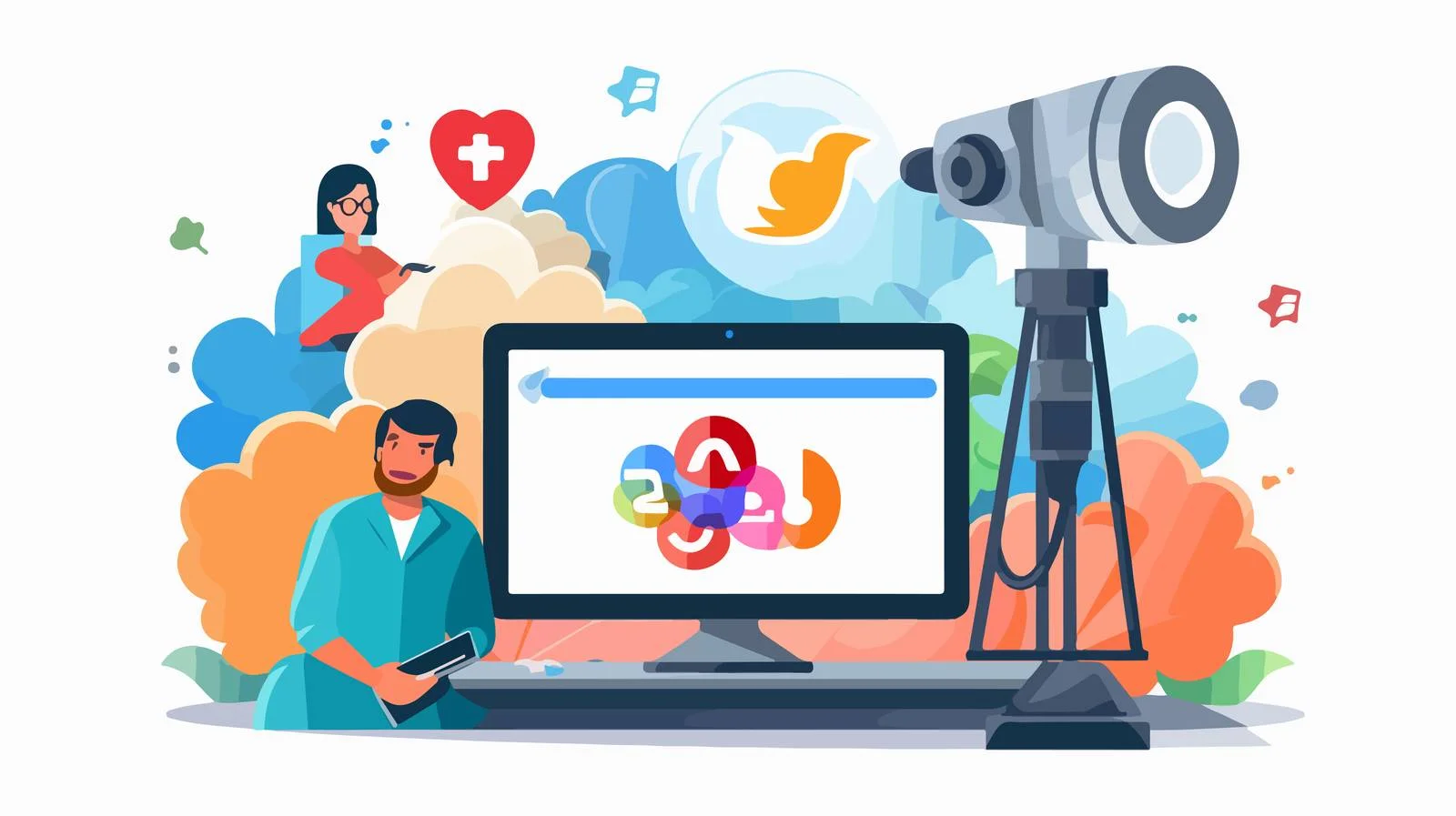 Live Broadcast Streaming Social Media Icon — free download from Dotvec