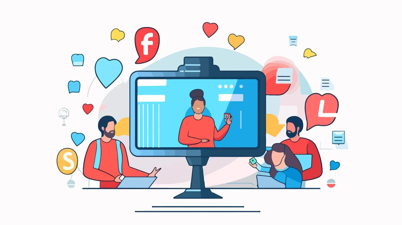 Live Broadcast Streaming Video Icon — free download from Dotvec