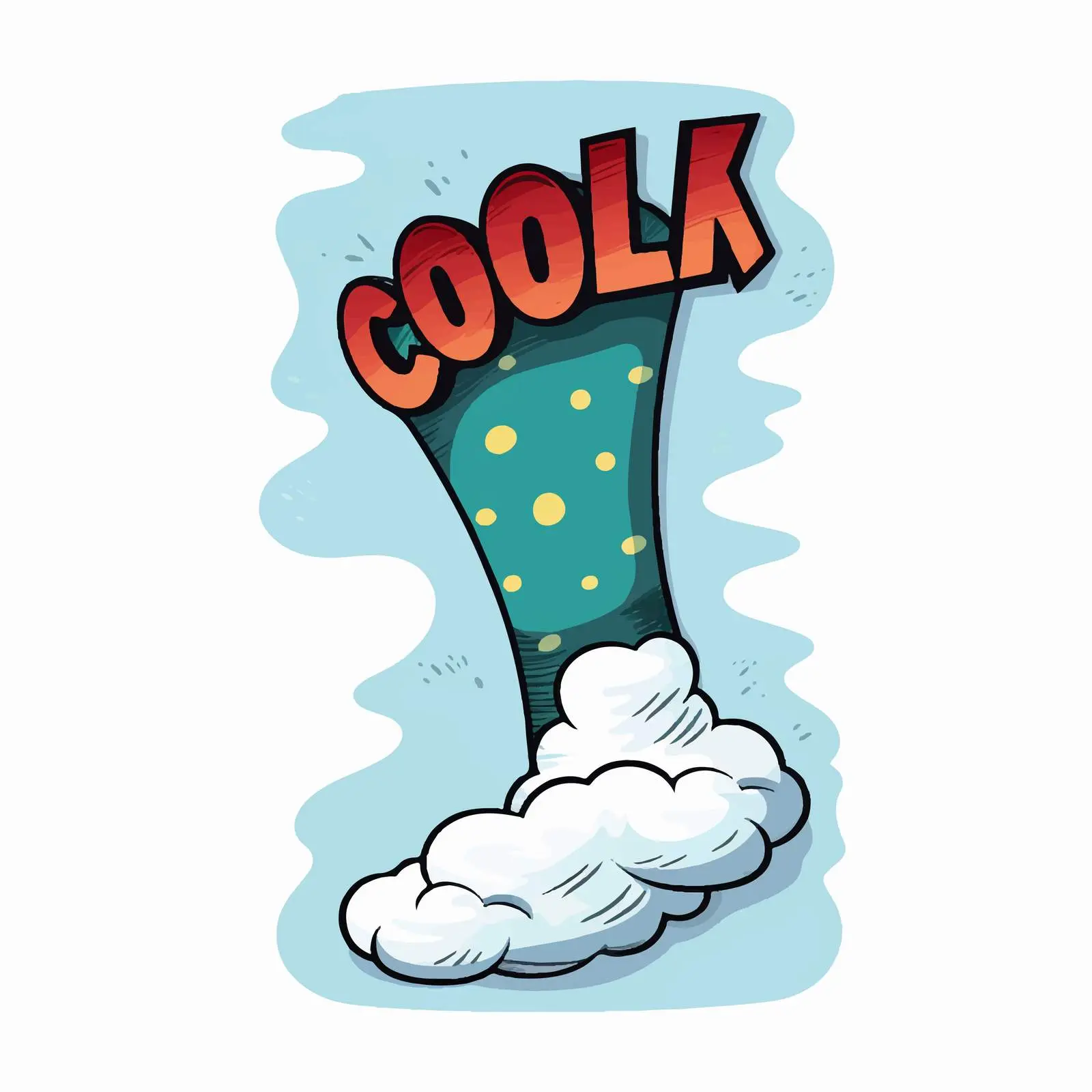 Comic Style Cloud Explosion Illustration — free download from Dotvec