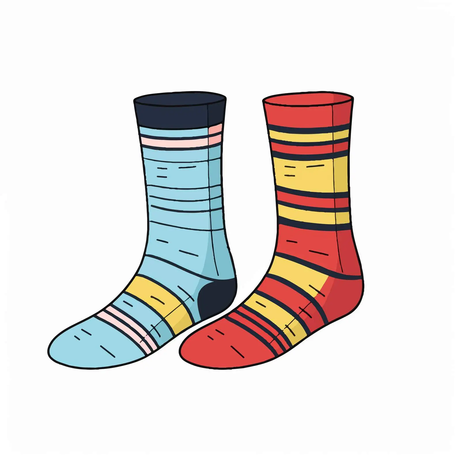 Cartoon Vector Illustration of Colorful Socks — free download from Dotvec