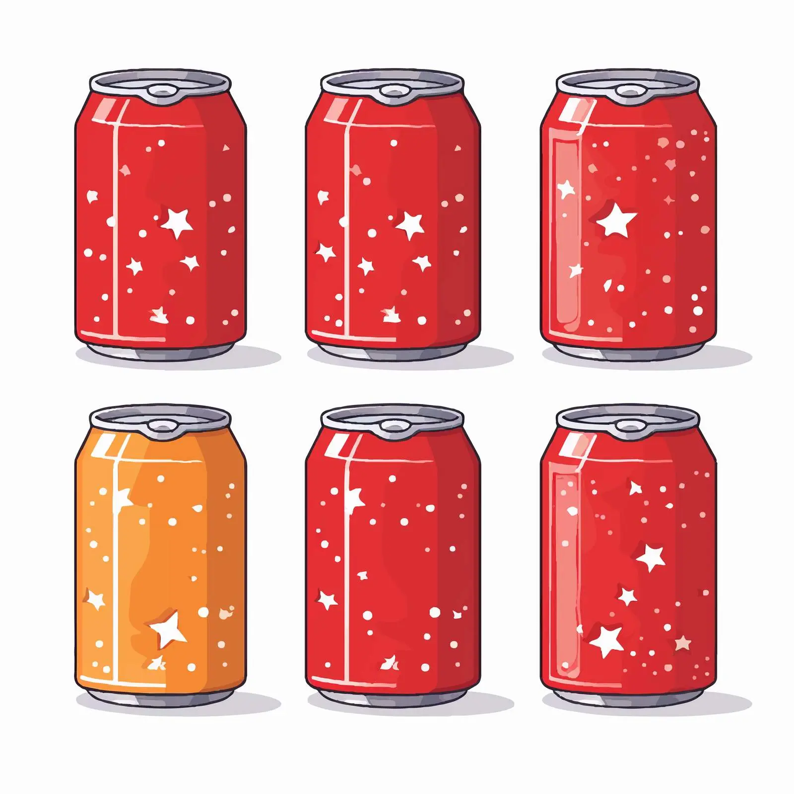 Soda Can Line Vector Illustration on White Background – free clean vector image from Dotvec