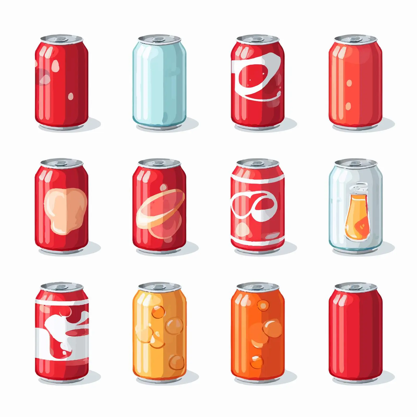 Soda Can Vector Illustration on White Background — free download from Dotvec