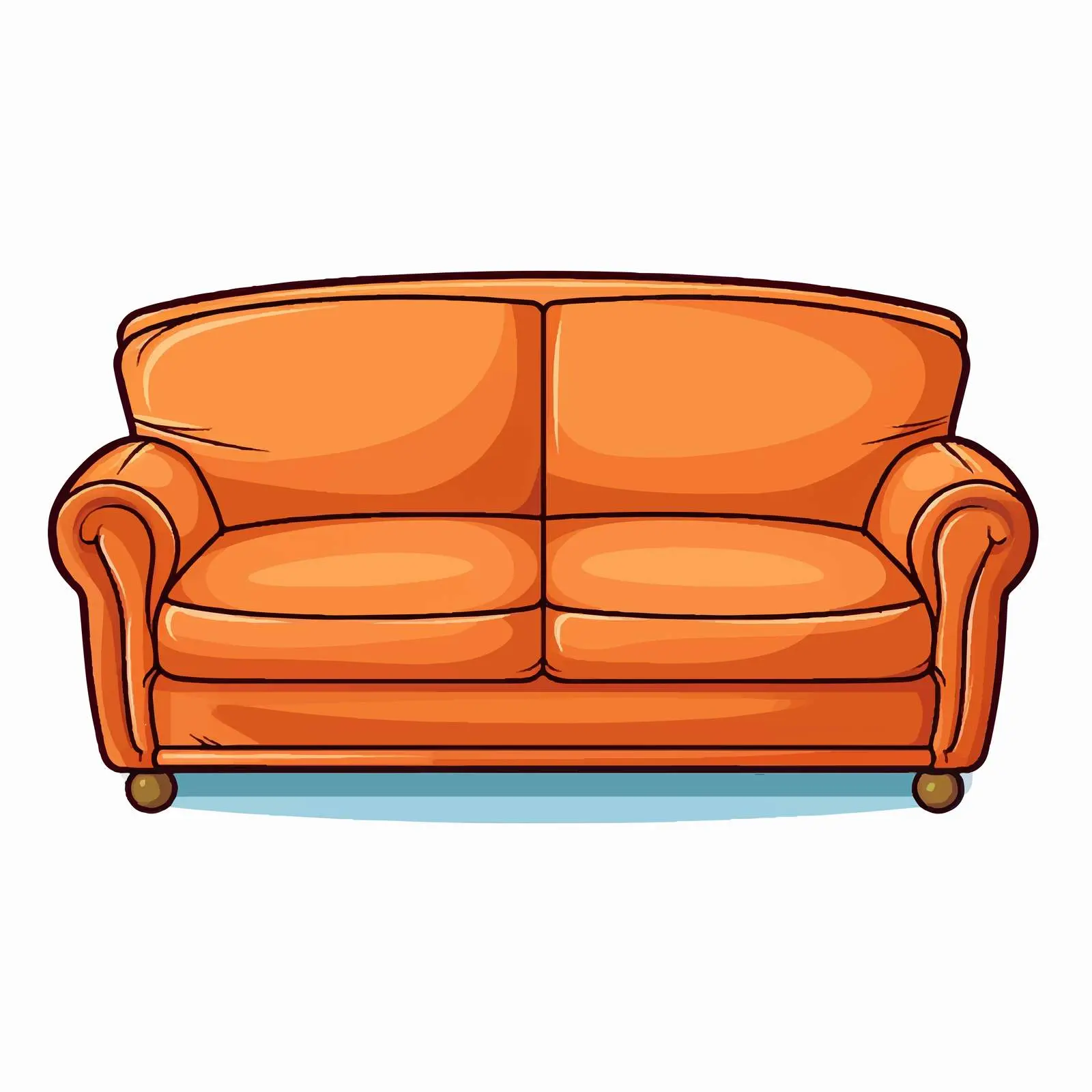 Sofa Coloring Vector Illustration on White Background — free download from Dotvec
