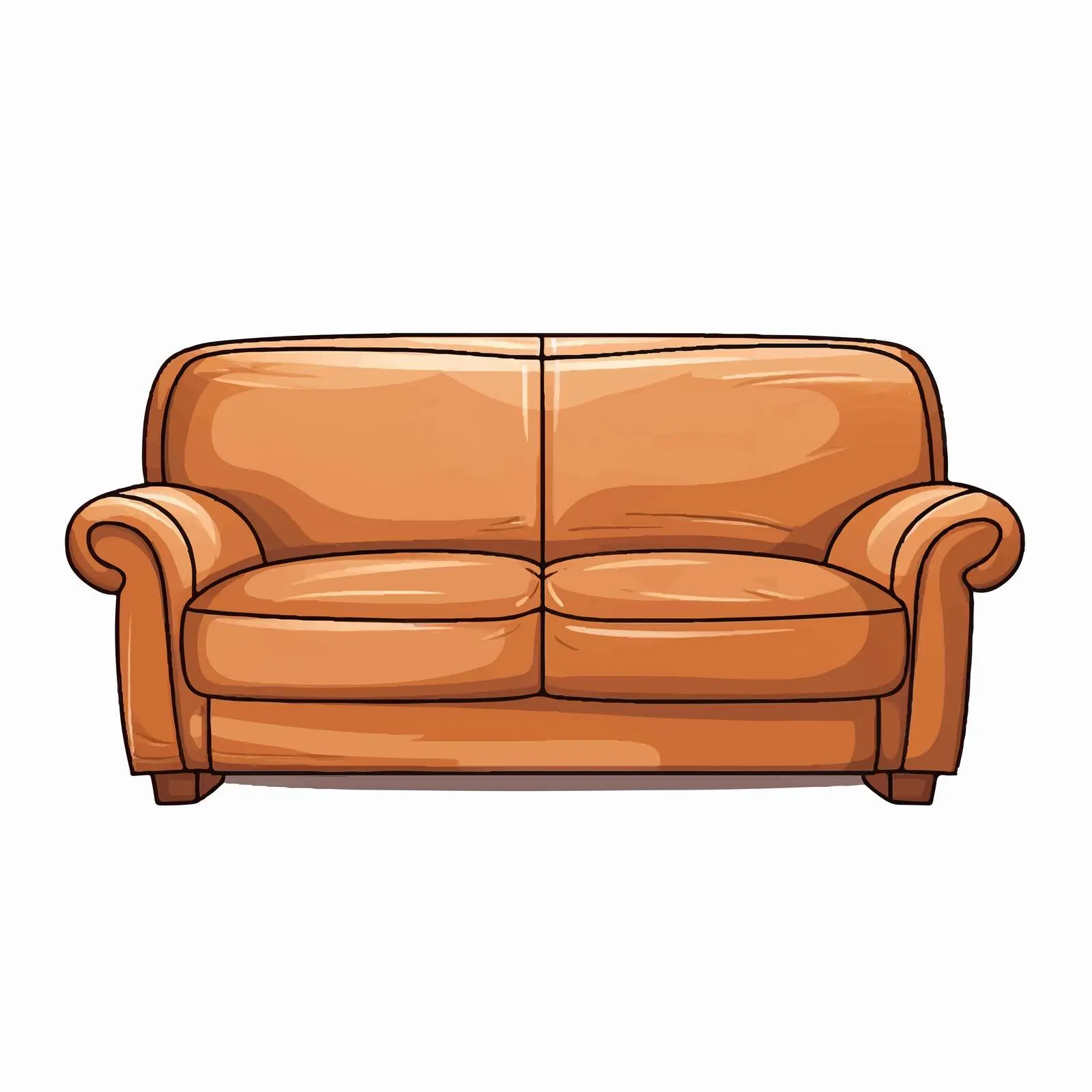 Top View Sofa Line Illustration on White Background — free download from Dotvec