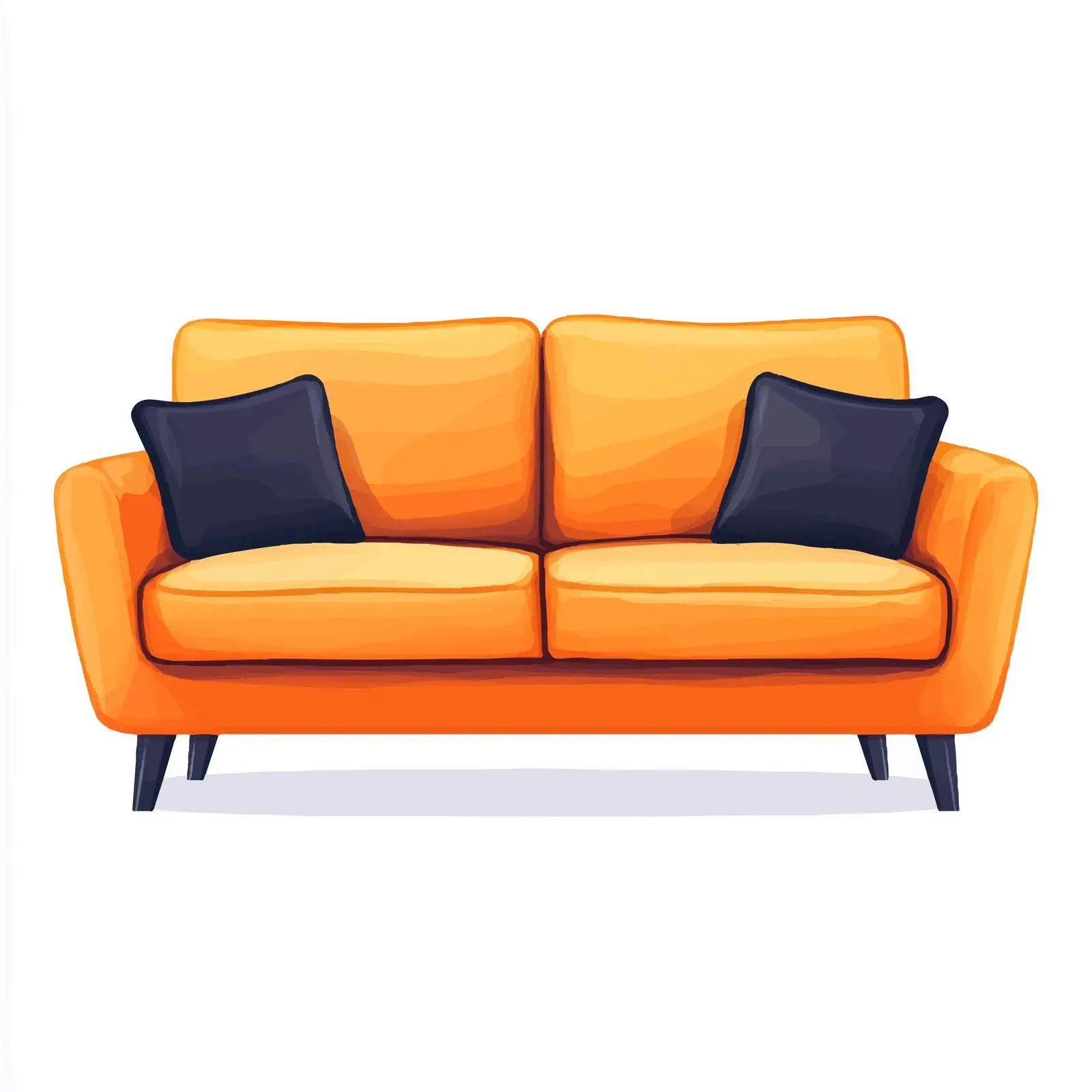 Stylish Vector Sofa with Pillow in Living Room — free download from Dotvec