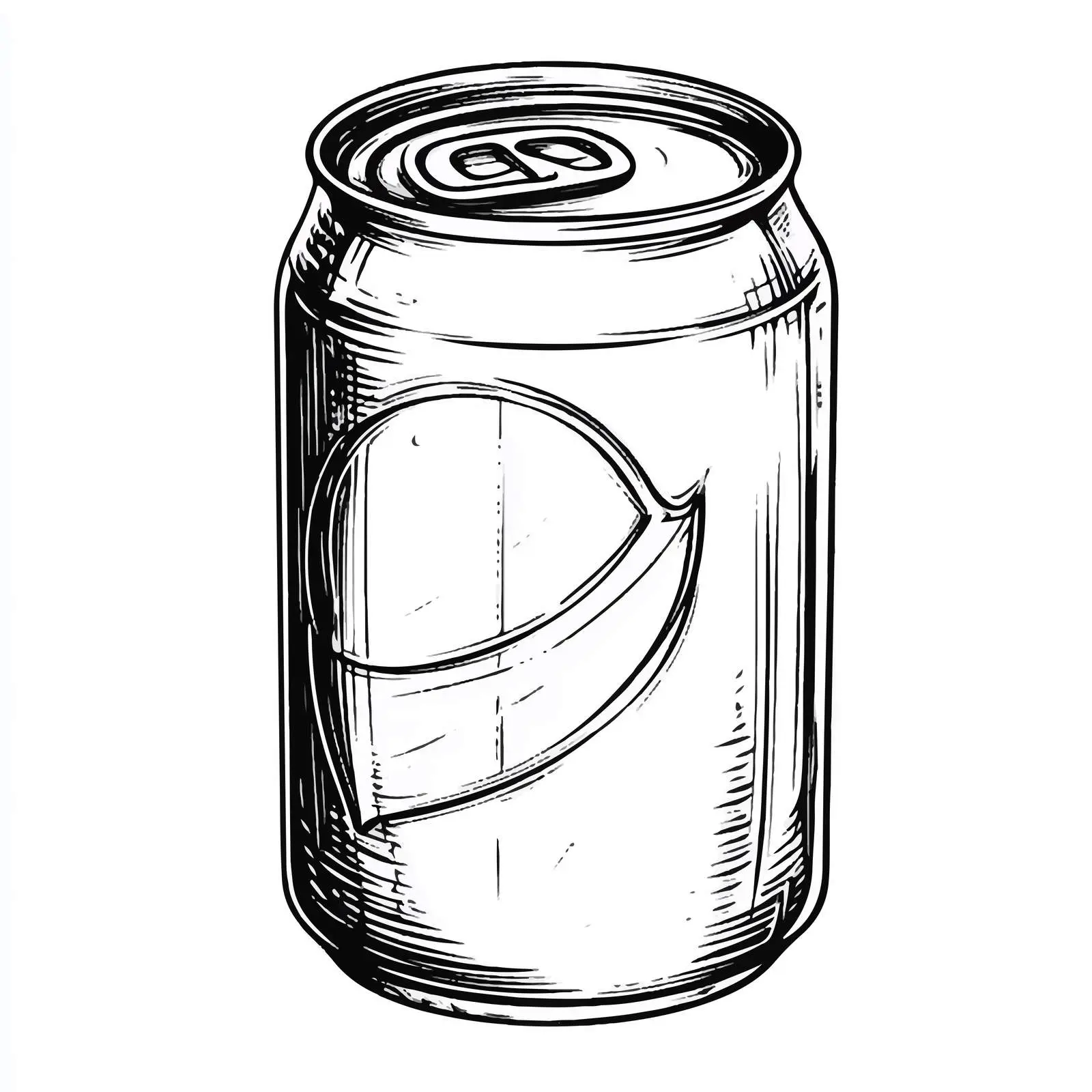 Cartoon Vector of Black and White Soft Drink Can — free download from Dotvec