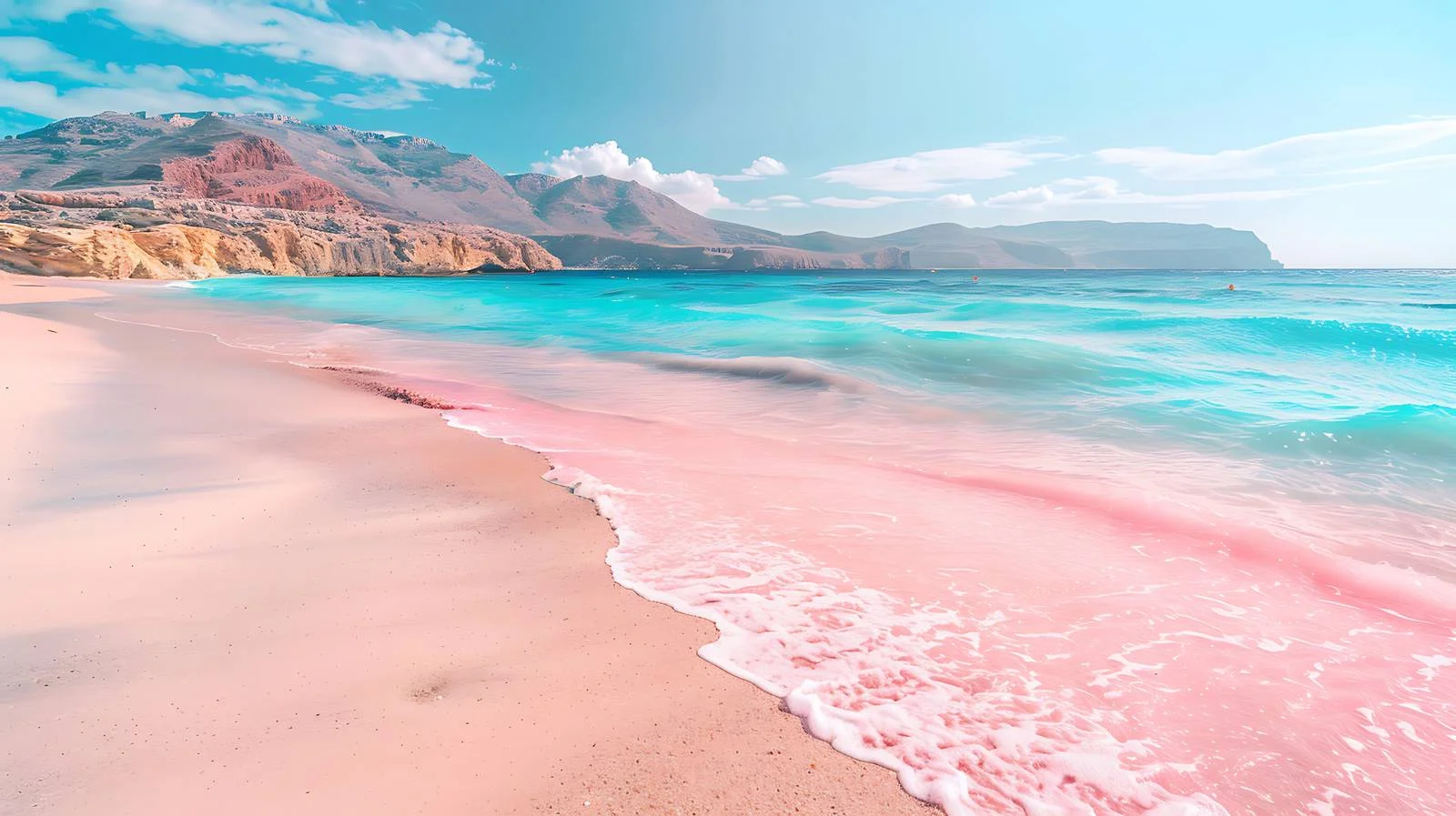 Tranquil Seascape on Pink Sand Beach — free download from Dotvec