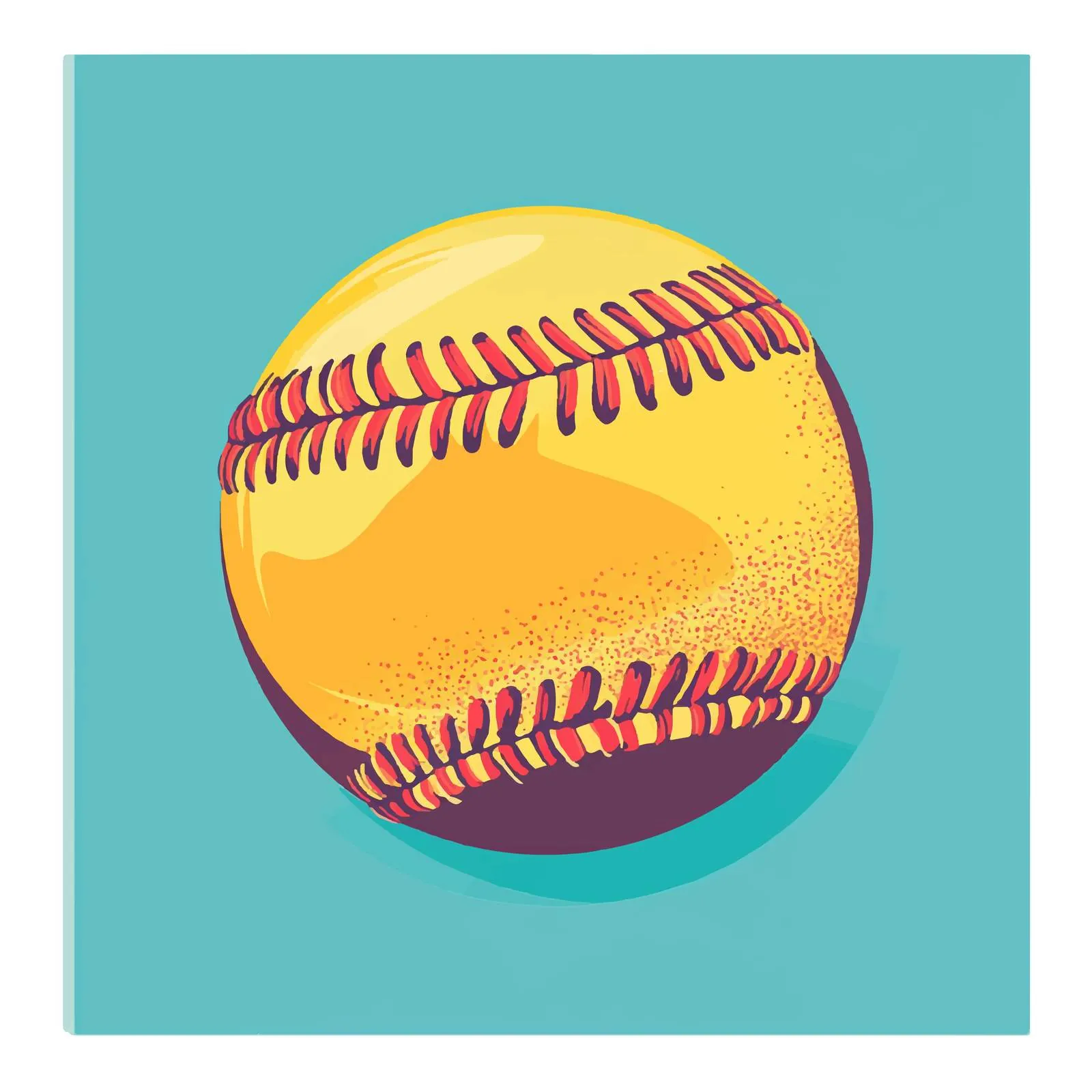 Softball Vector Illustration in Decorative Frame — free download from Dotvec