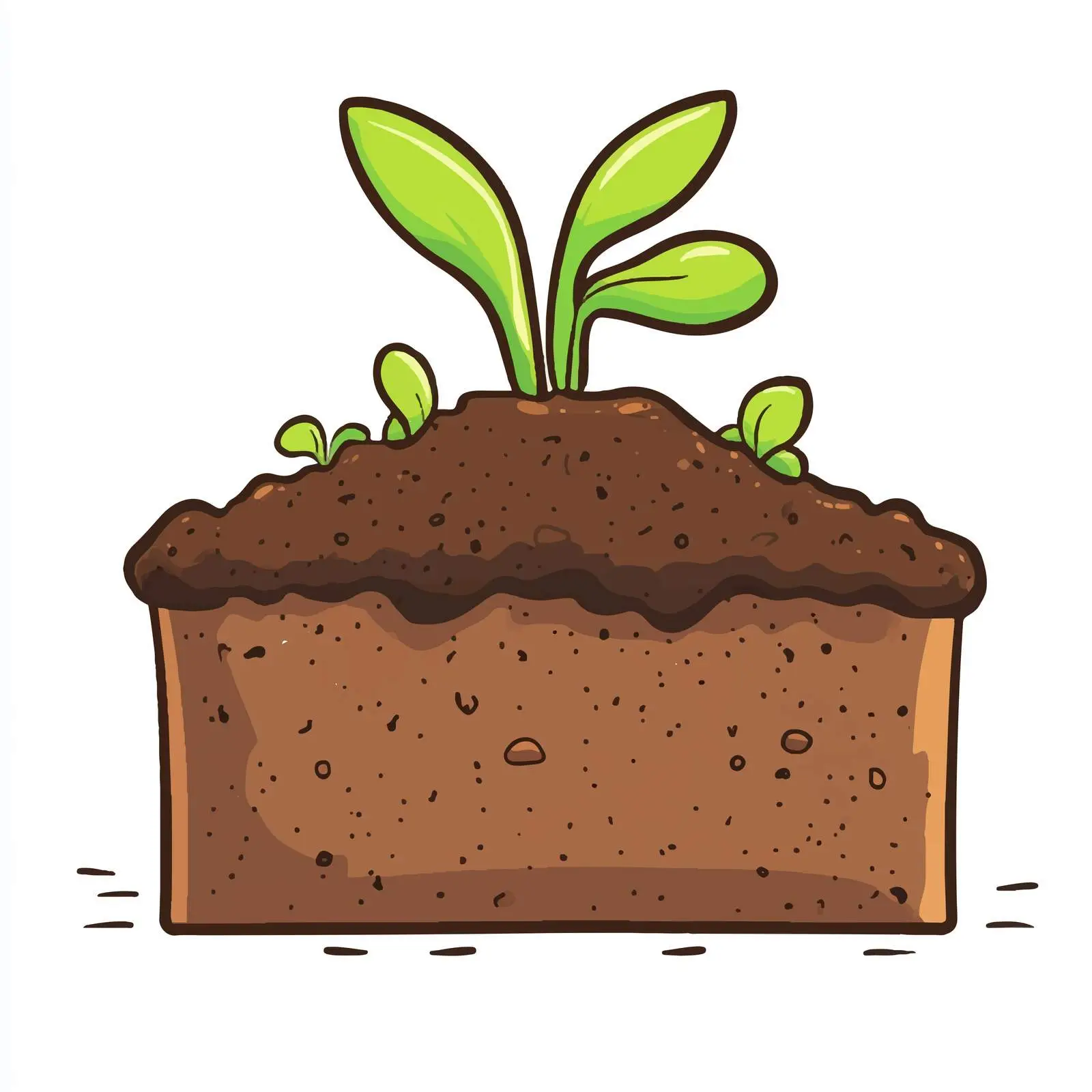 Hand-Drawn Soil Cartoon Illustration Vector — free download from Dotvec