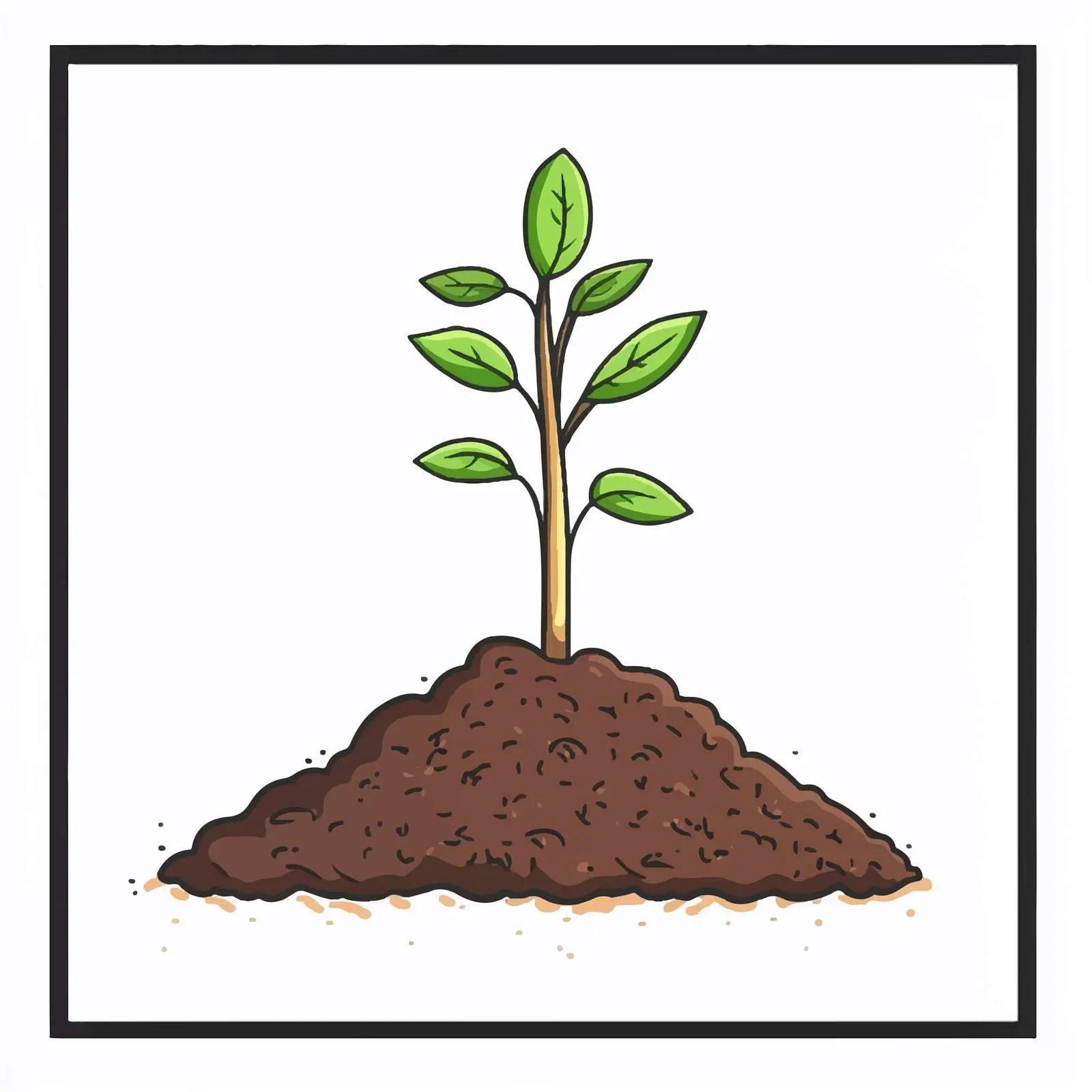 Hand-Drawn Soil Cartoon Vector Illustration — free download from Dotvec