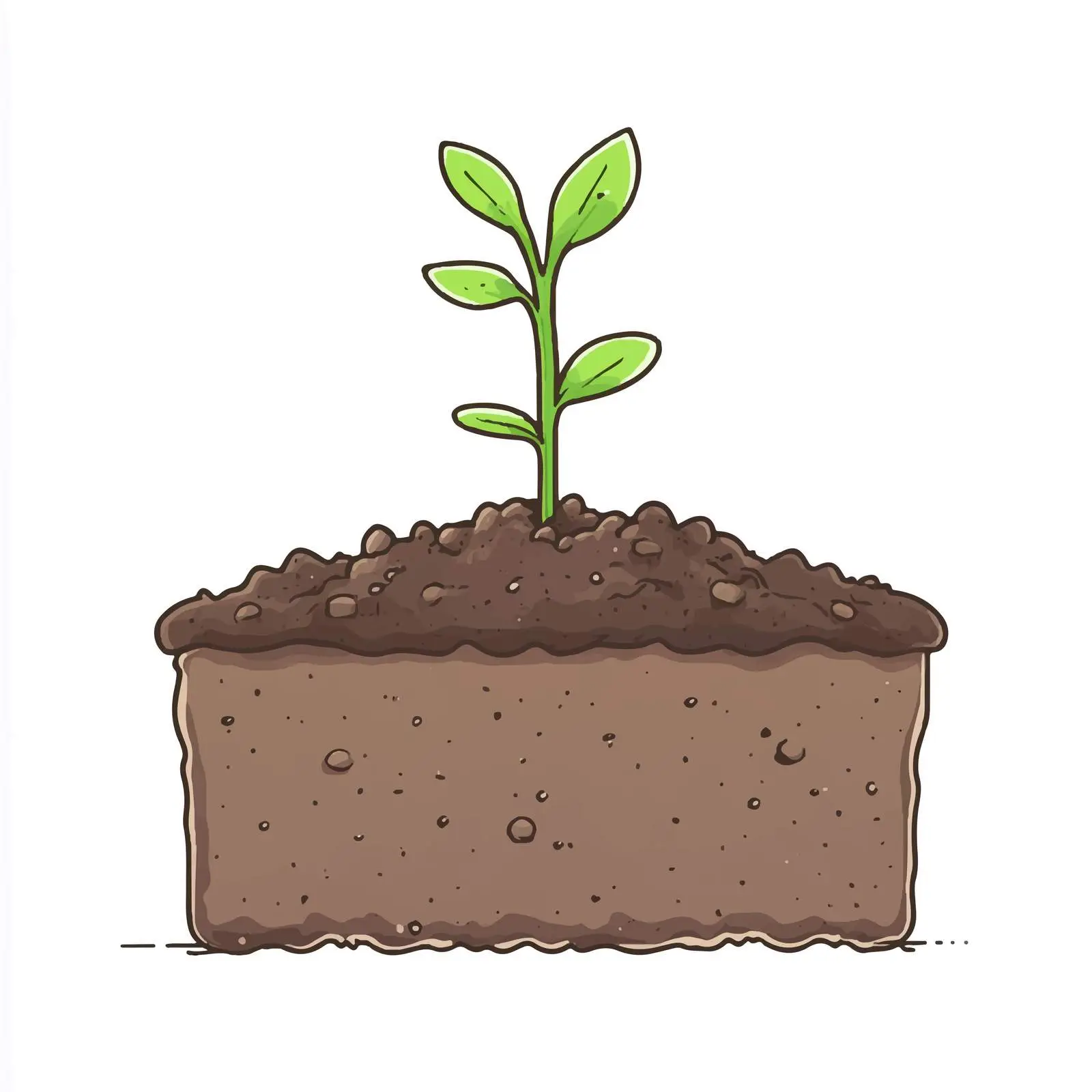 Hand-Drawn Soil Cartoon Vector Illustration — free download from Dotvec