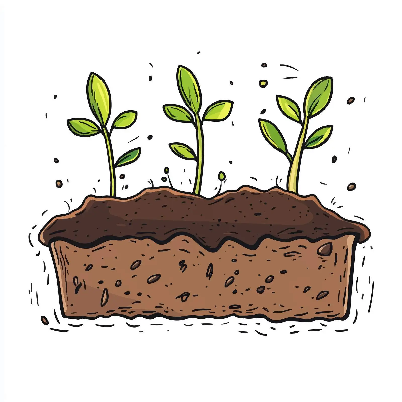 Hand-Drawn Soil Cartoon Vector Illustration — free download from Dotvec