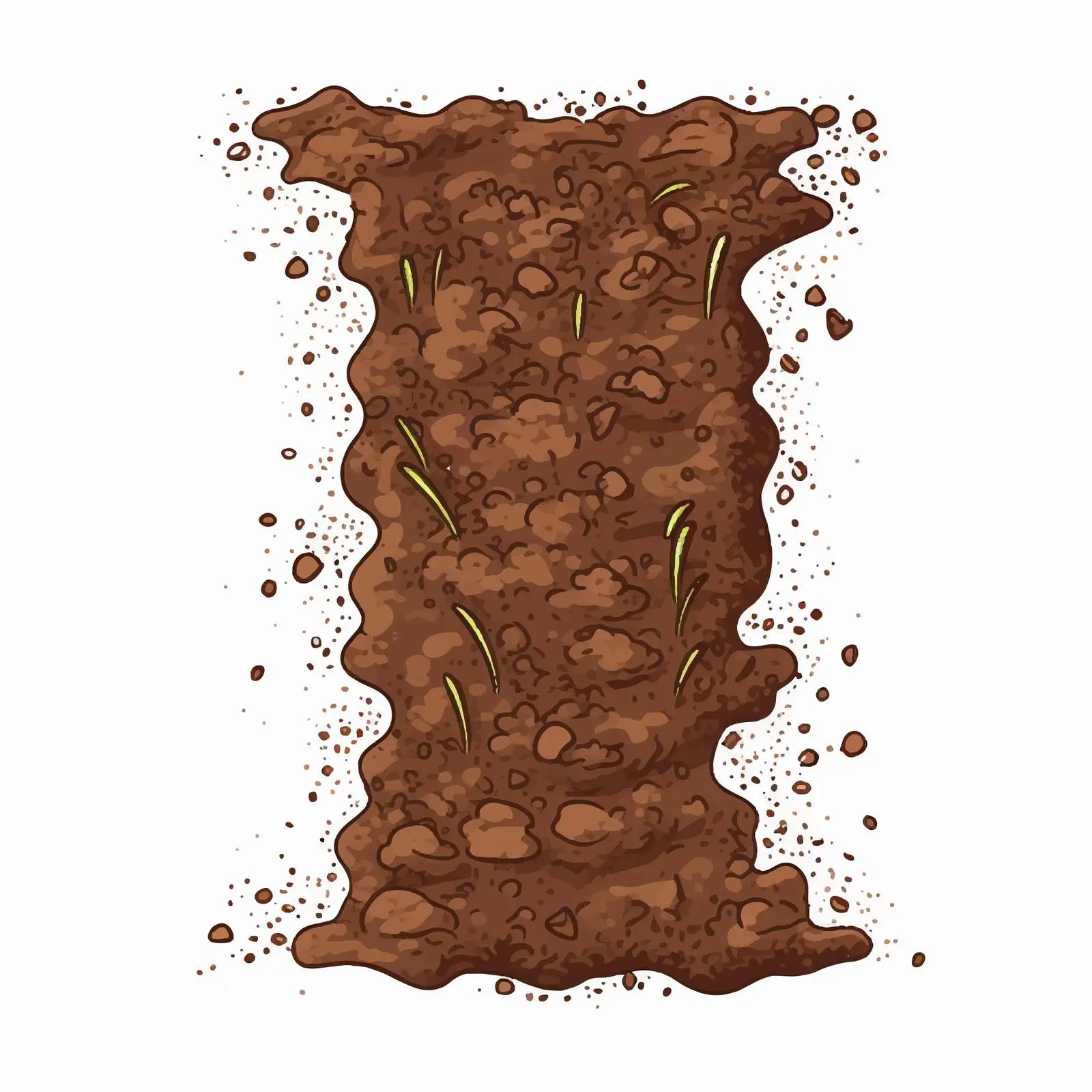 Soil Line Vector Illustration on White Background — free download from Dotvec