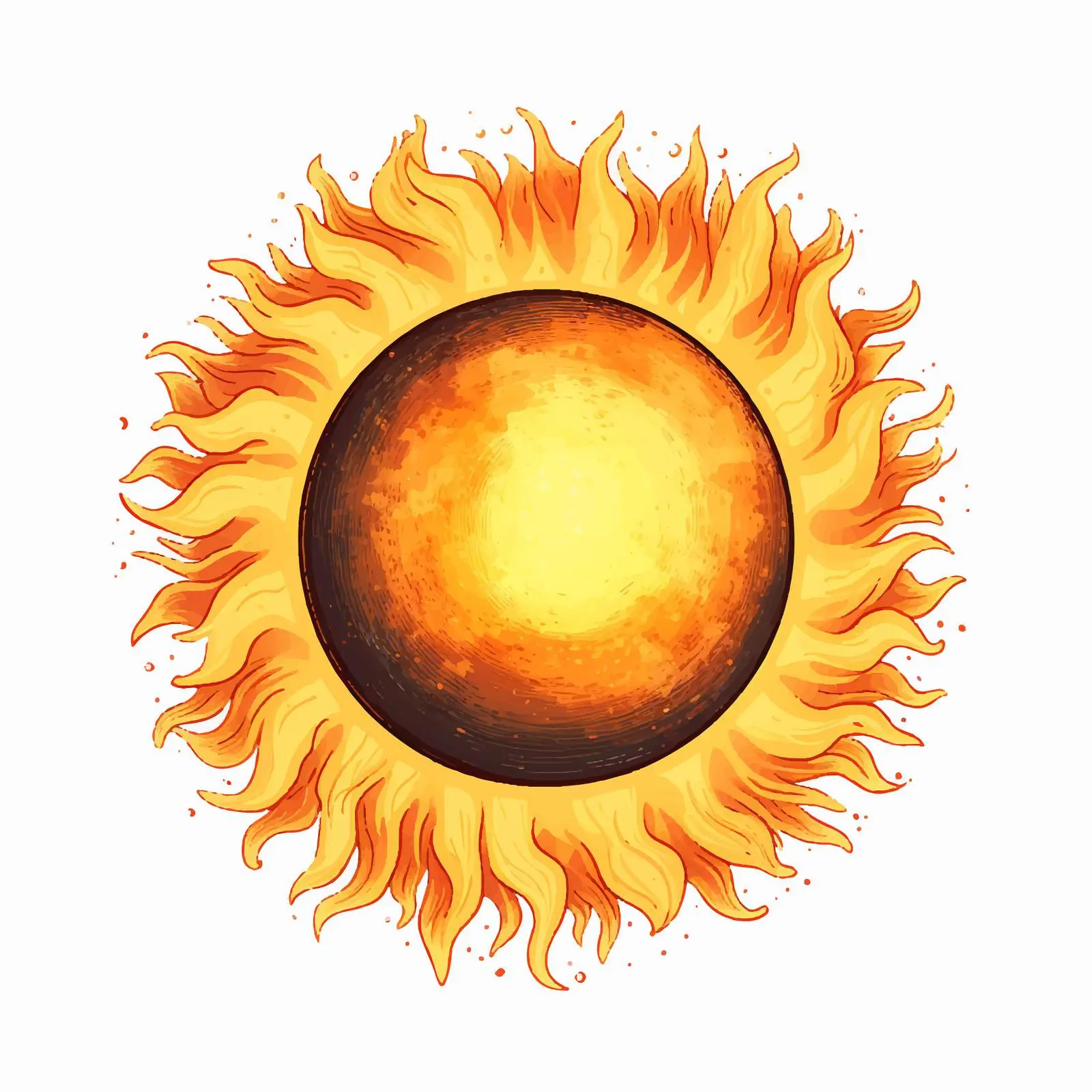 Solar Eclipse Vector Illustration on White Background — free download from Dotvec