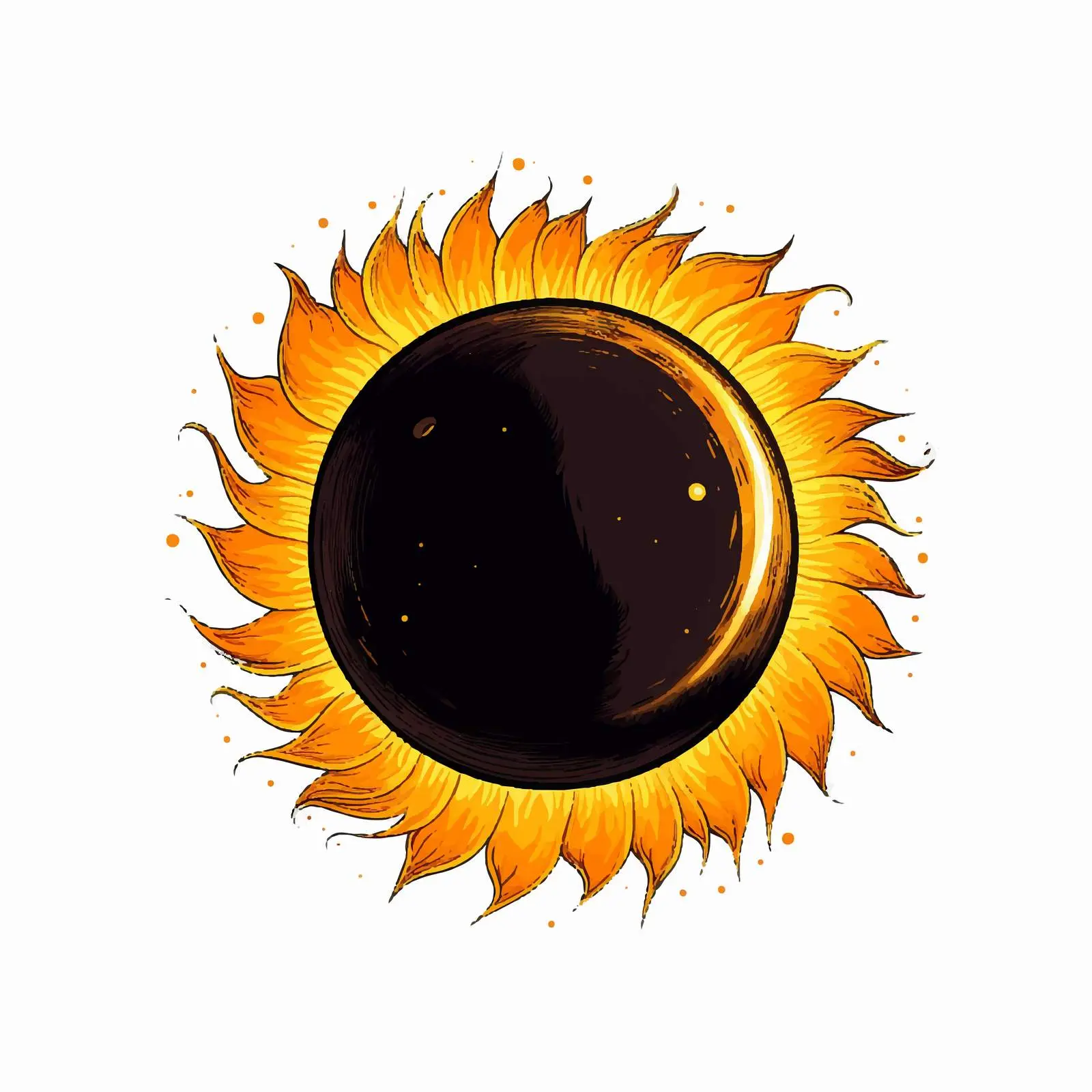 Solar Eclipse Vector Illustration on White Background — free download from Dotvec