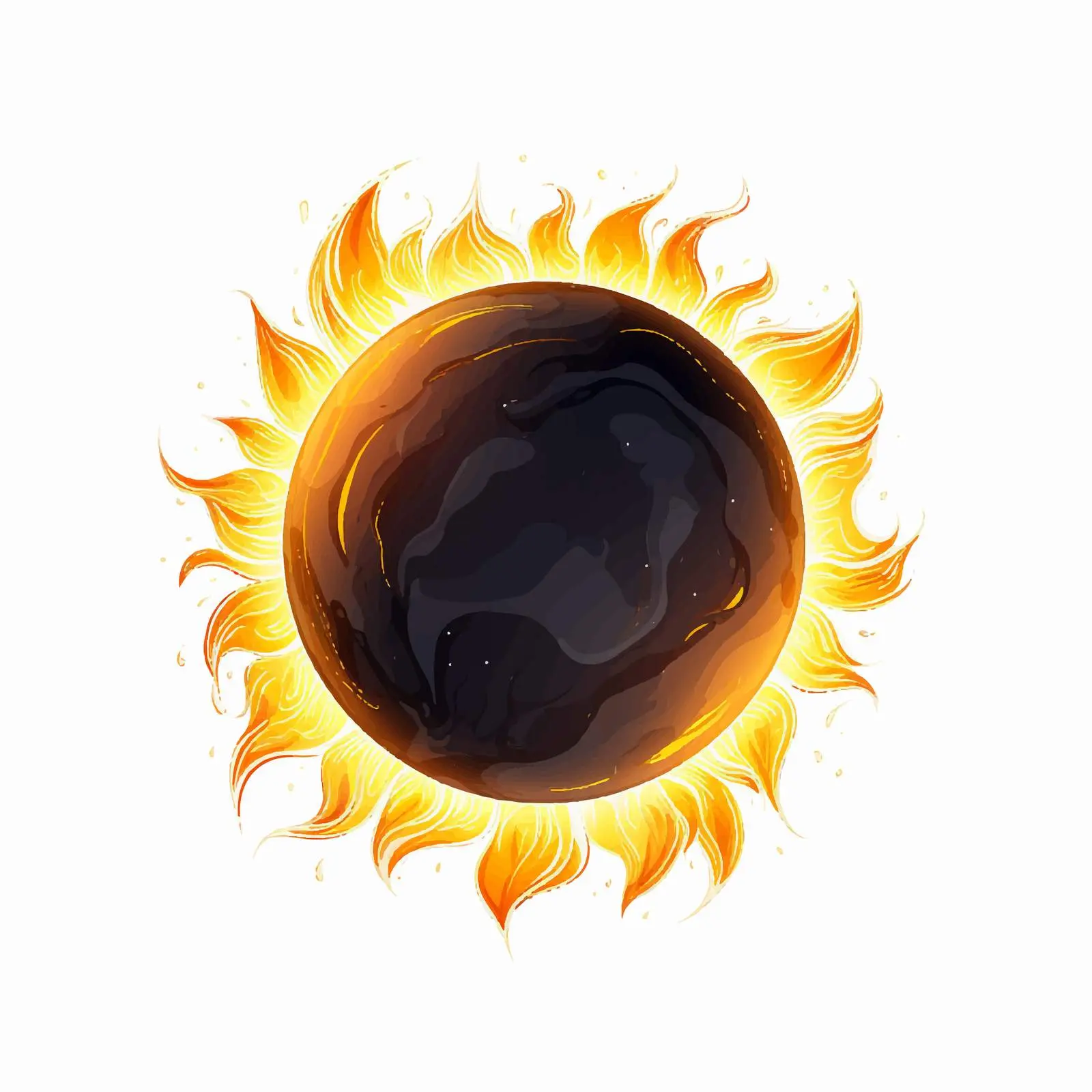 Solar Eclipse Vector Illustration on White Background — free download from Dotvec