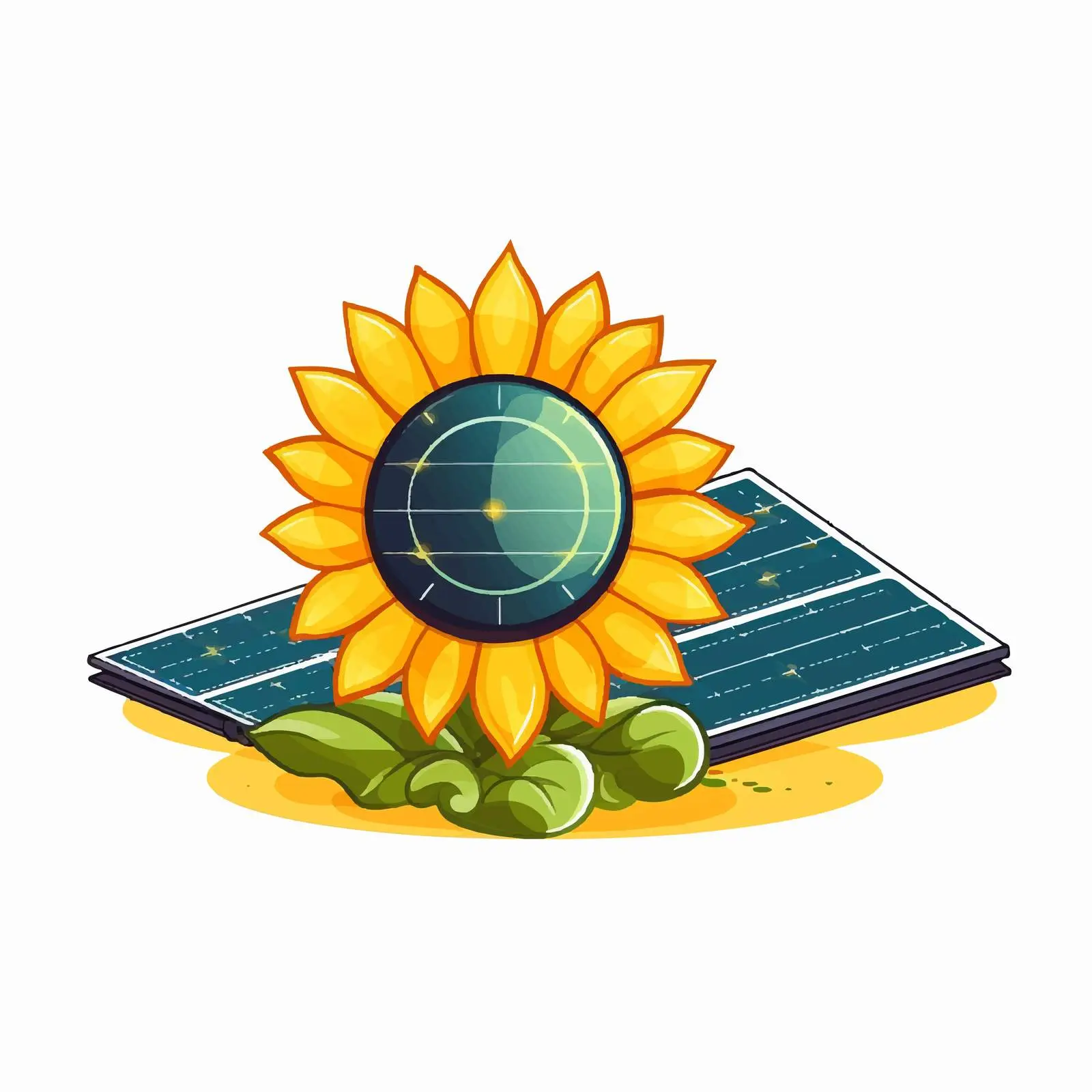 Cartoon Solar Energy Design Vector Illustration — free download from Dotvec